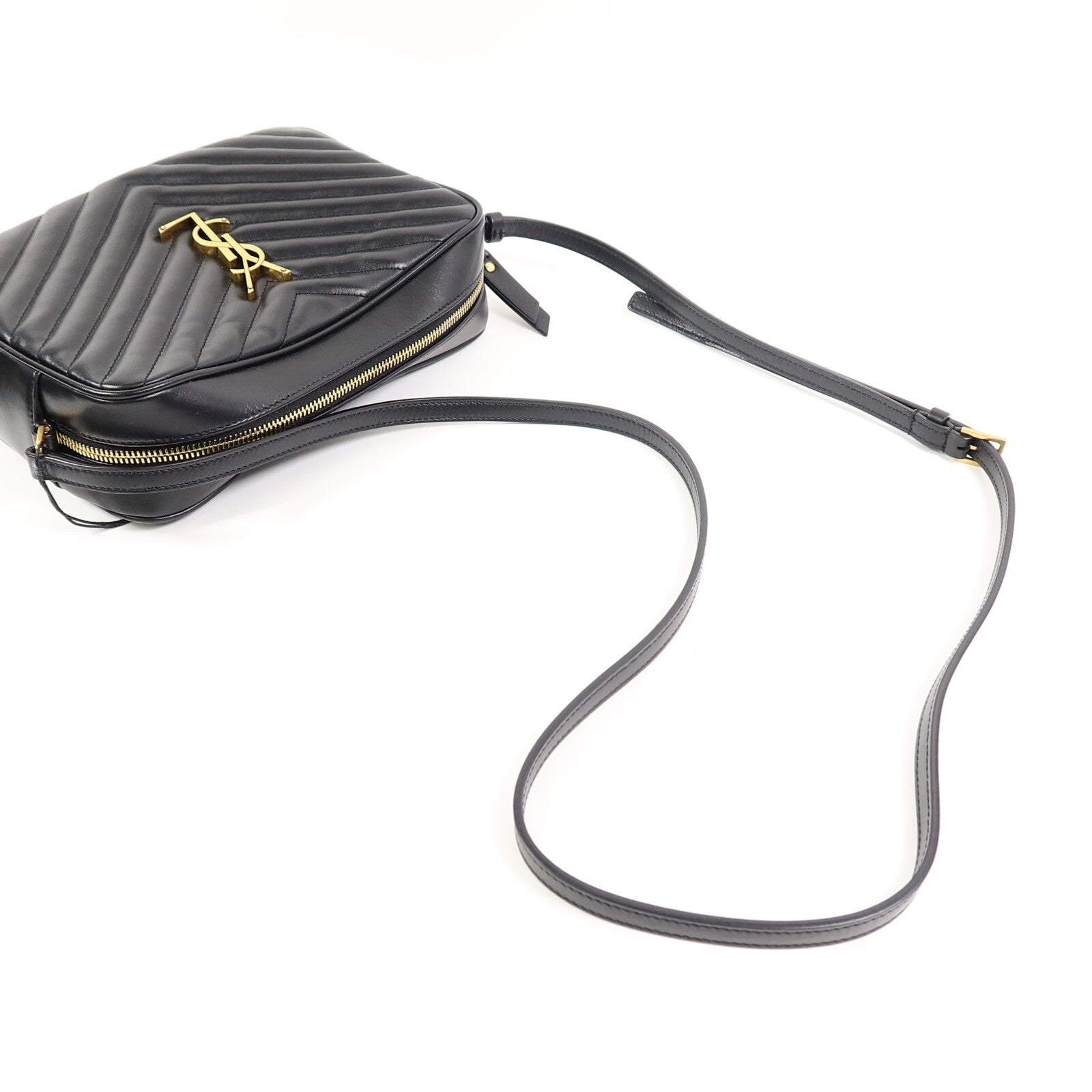 YVES SAINT LAURENT 牛皮皮革Lou Camera Bag肩背袋