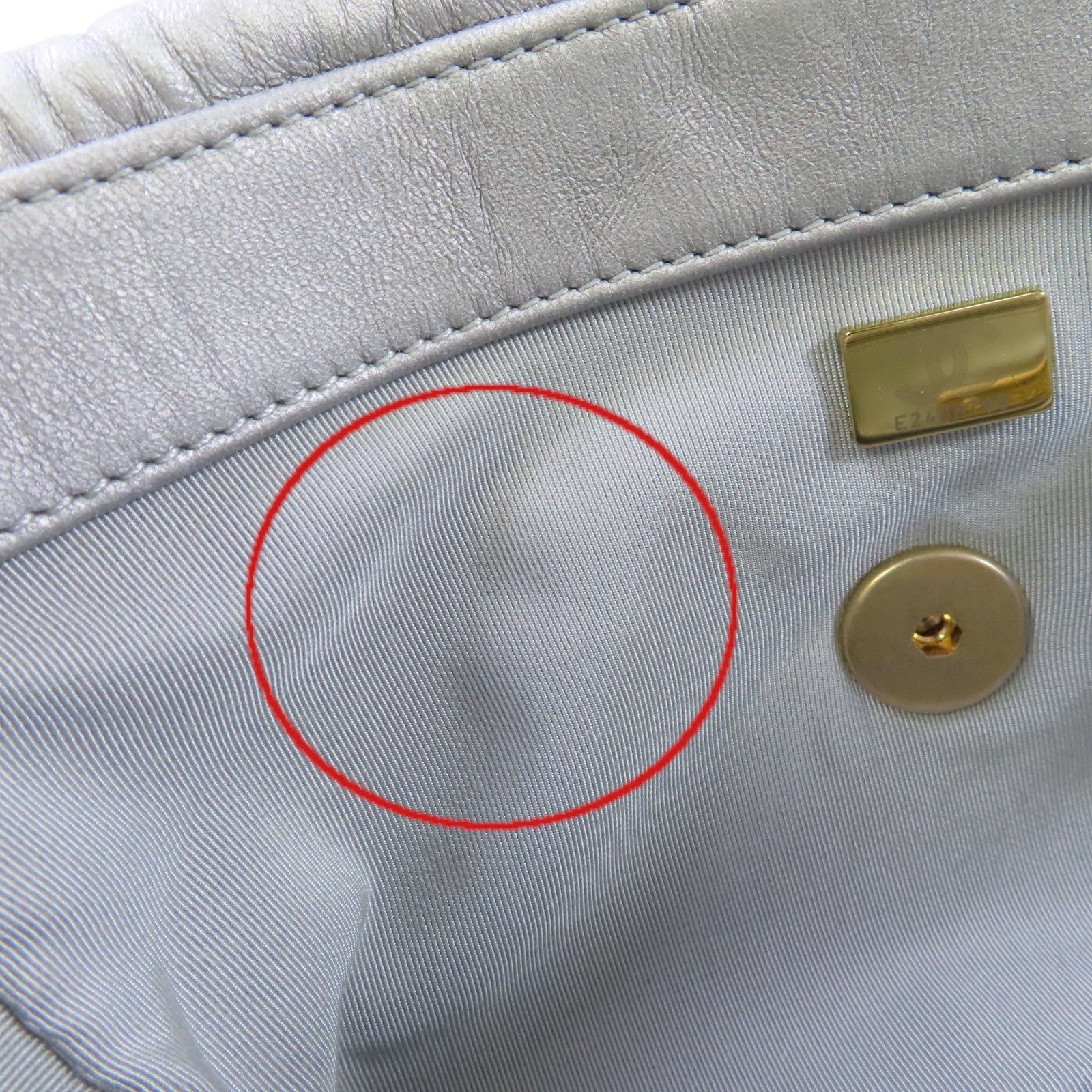 CHANEL 菱格牛皮皮革Chanel 19 2Way Shoulder Bag金扣手挽肩背兩用袋銀色