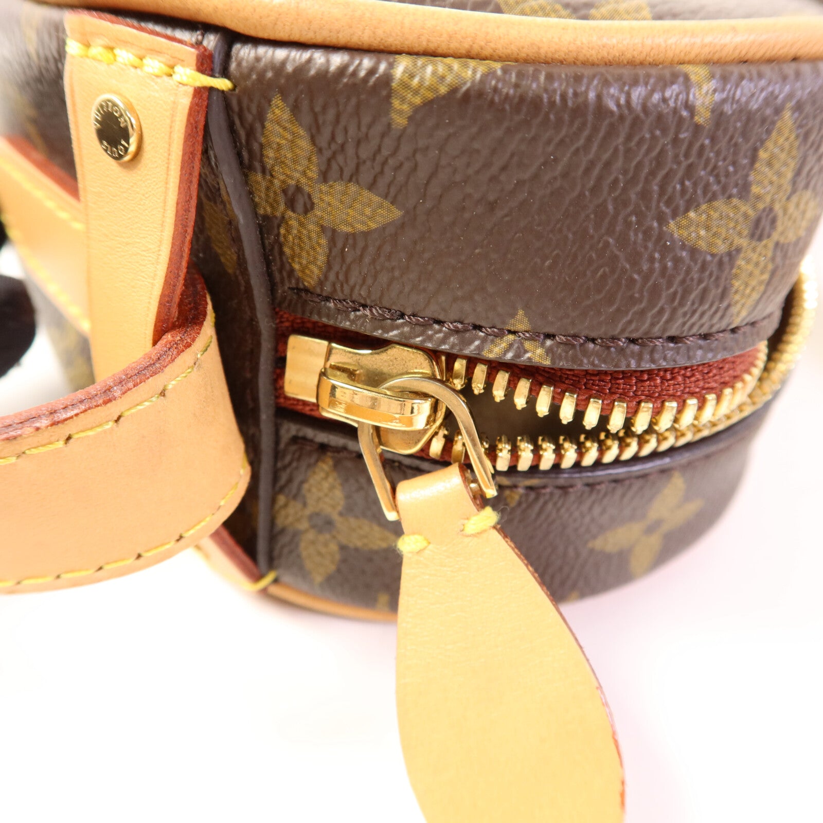 LOUIS VUITTON Monogram Game On Coeur金扣肩背袋棕色