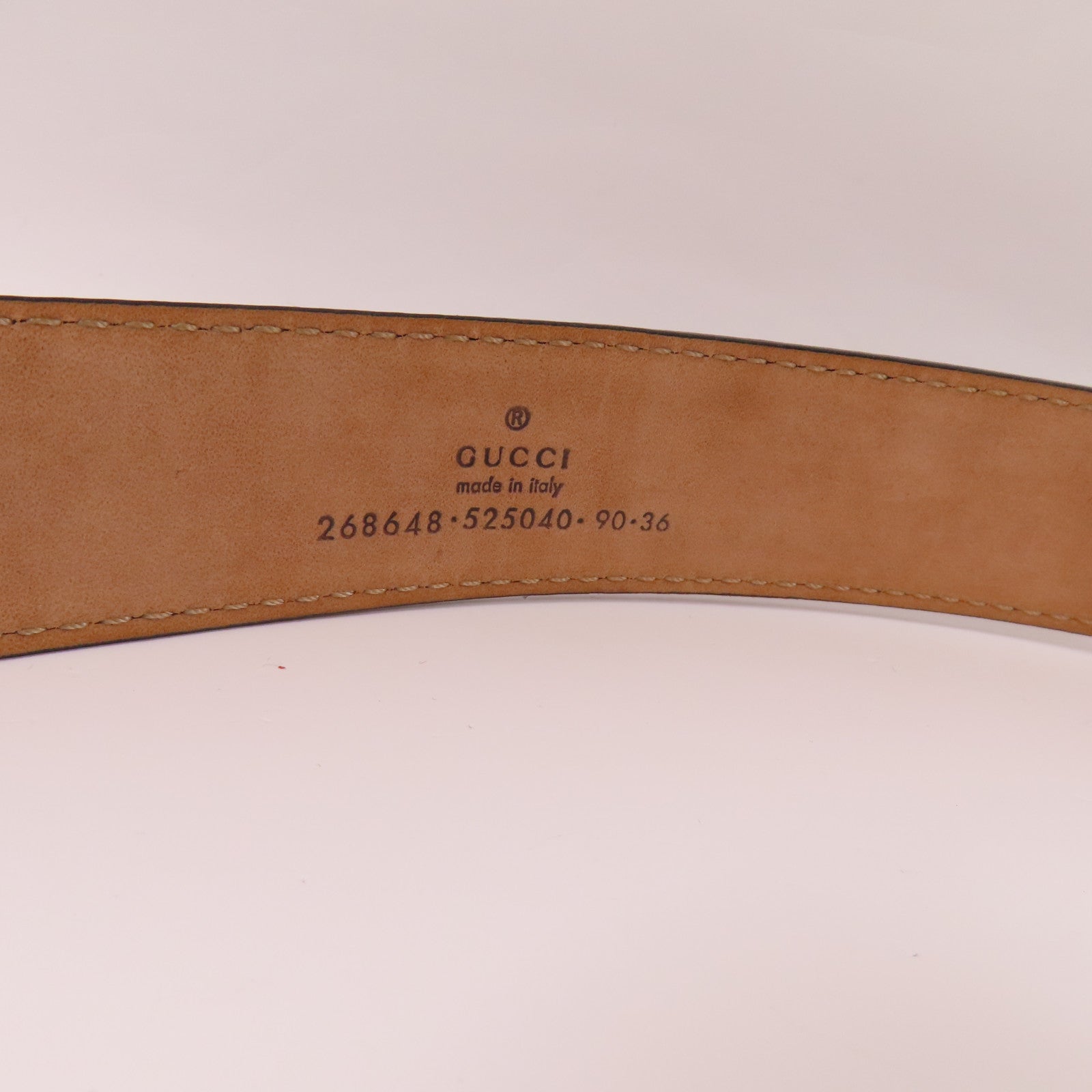 GUCCI 牛皮皮革Belt銀扣皮帶