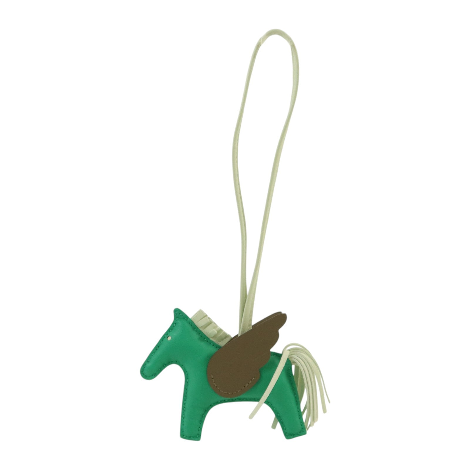 HERMES Milo皮革Rodeo Pegase PM掛飾Menthe/Vert Fizz/Eto