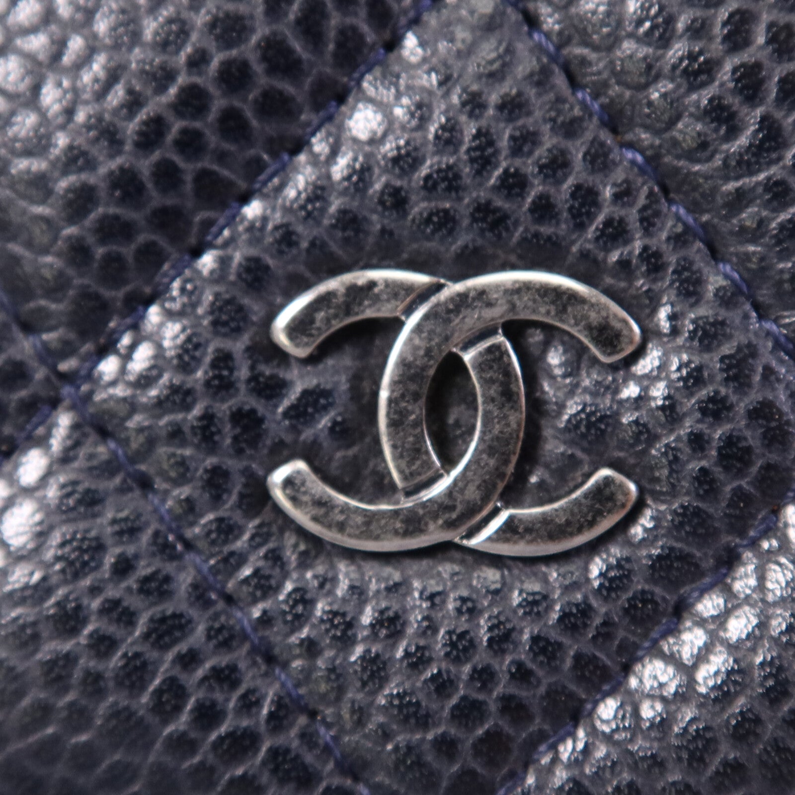 CHANEL 牛皮皮革WOC Wallet On Chain銀扣鏈帶肩背袋