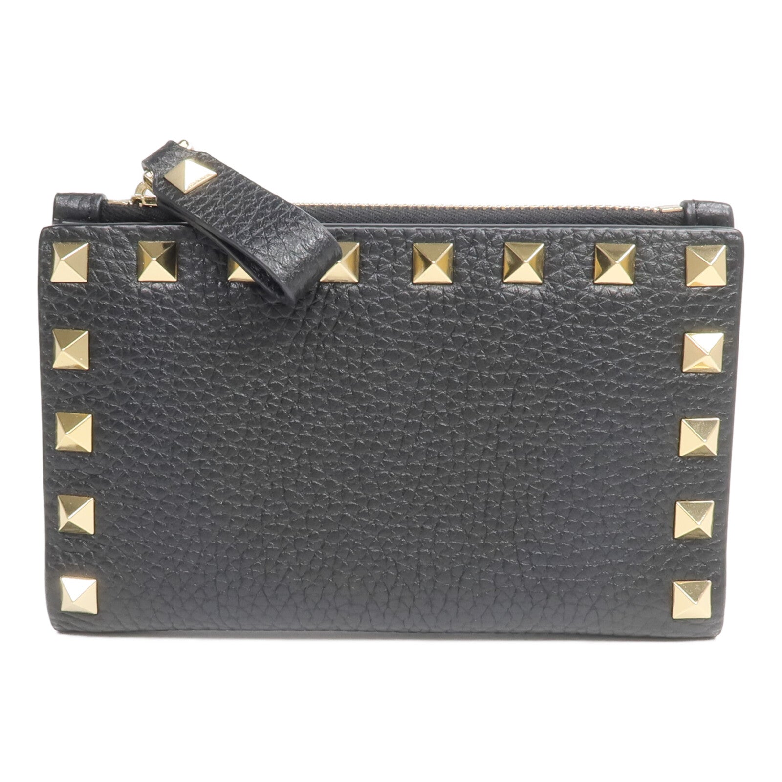 Valentino 牛皮皮革Rockstud Zipped Card Holder卡片套