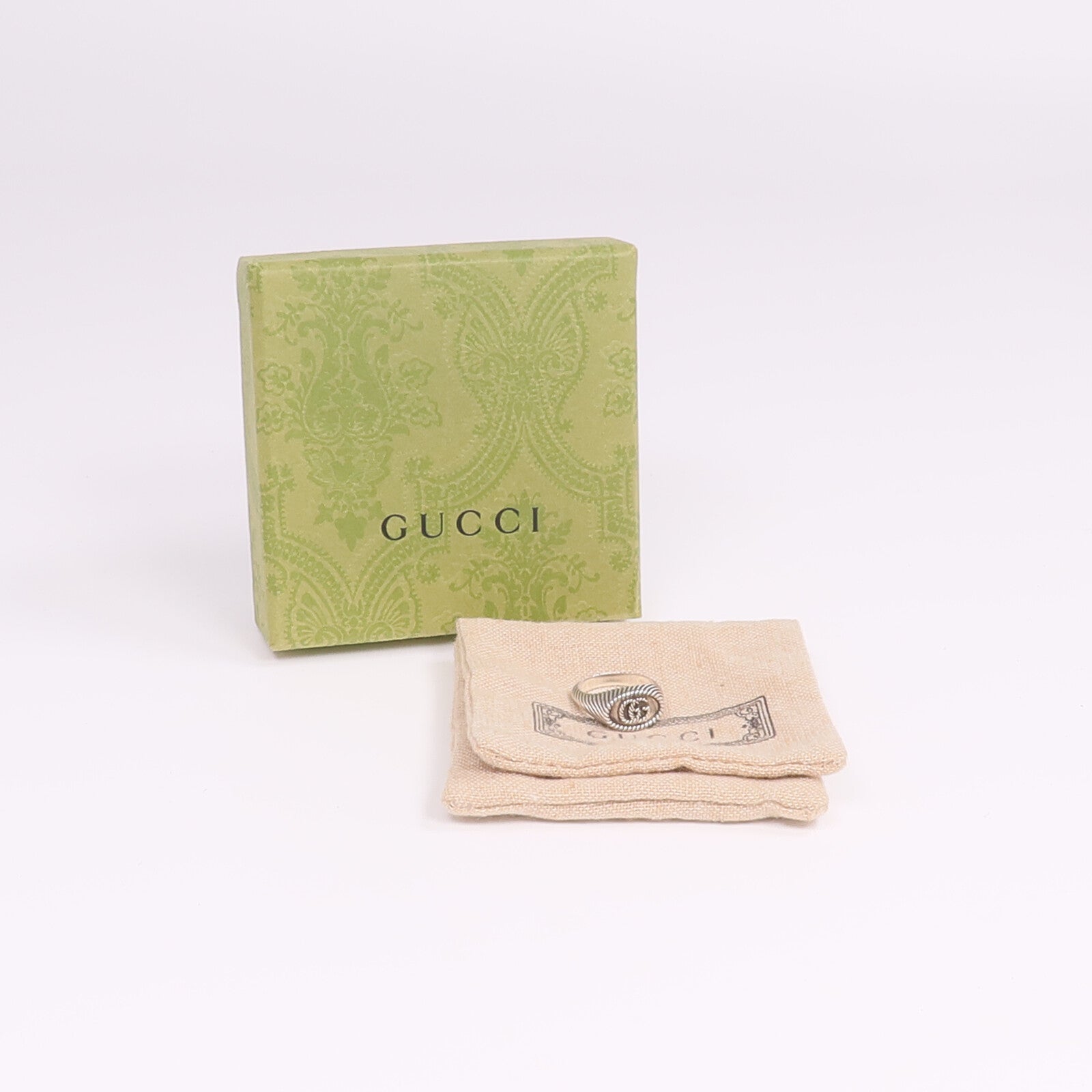 GUCCI 925純銀Ring戒指Gucci#9/US#5