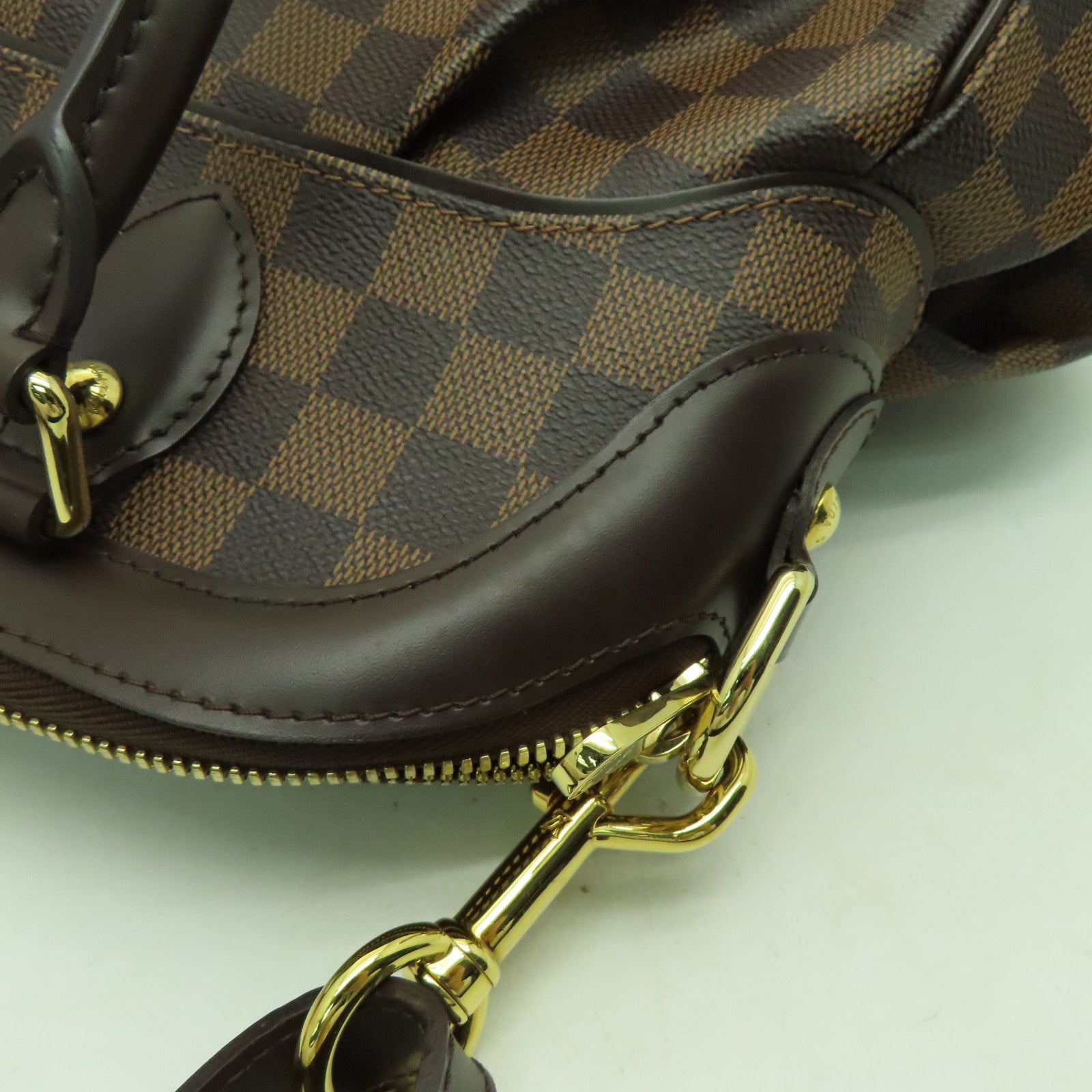 LOUIS VUITTON Damier Tivoli GM金扣手挽肩背兩用袋啡色