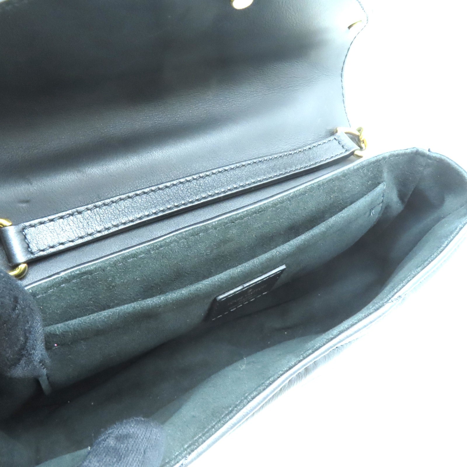 LOUIS VUITTON 牛皮皮革New Wave金扣鏈帶手挽肩背兩用袋黑色