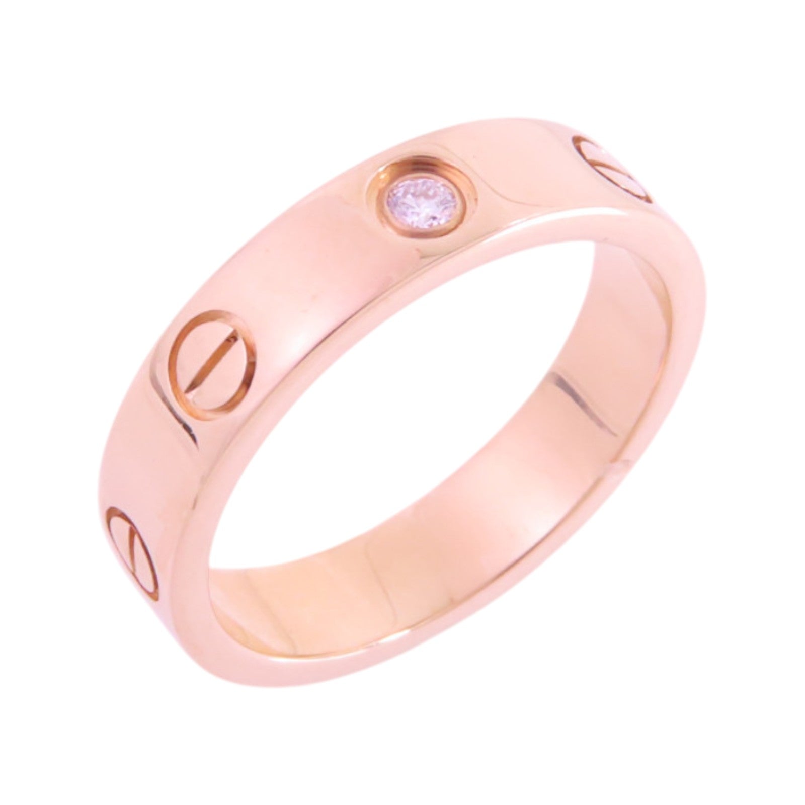 CARTIER Diamond Love Ring 18K Rose Gold #49 US#4.5