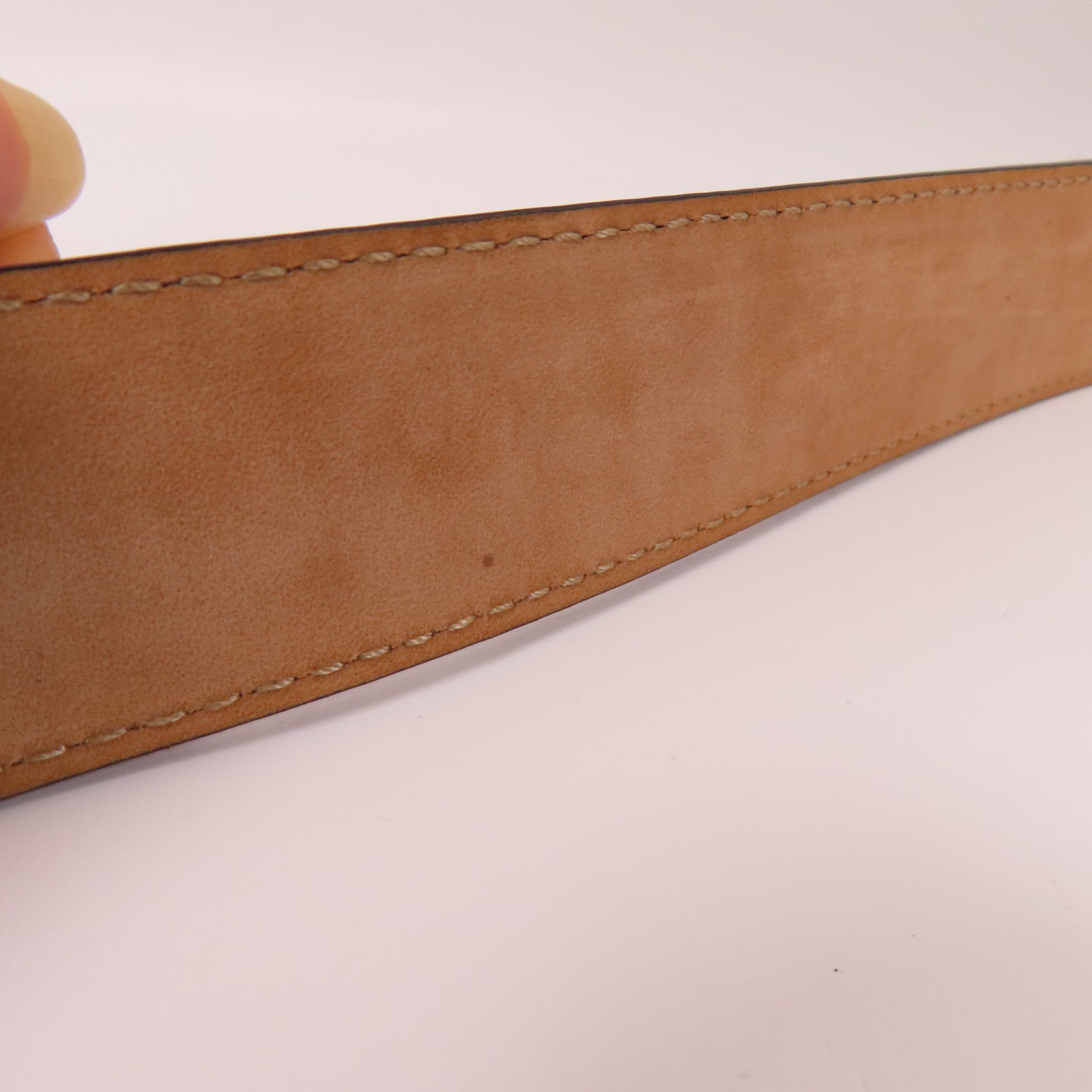 GUCCI 牛皮皮革Belt銀扣皮帶