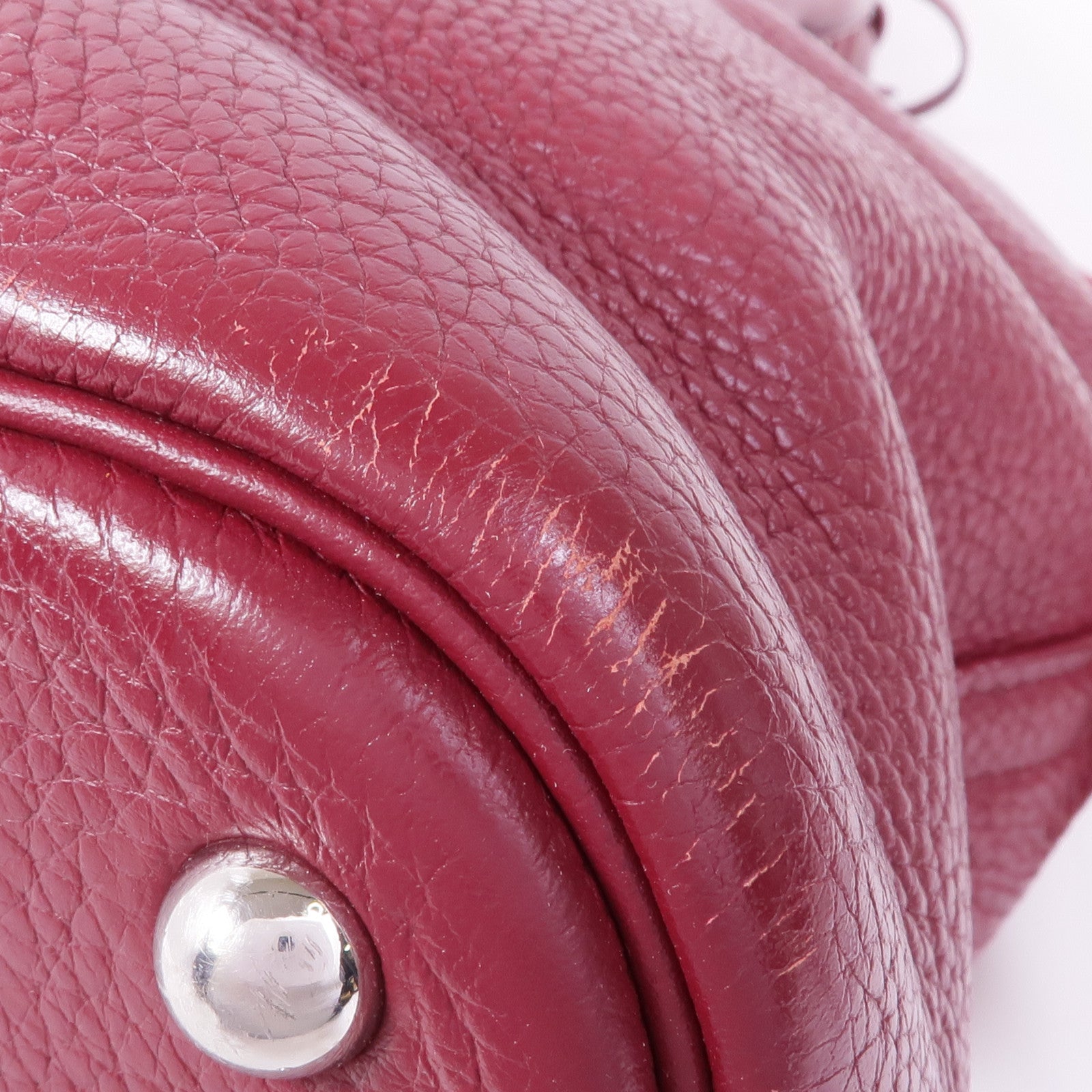 HERMES Clemence皮革Bolide 35銀扣手挽肩背兩用袋Rubis