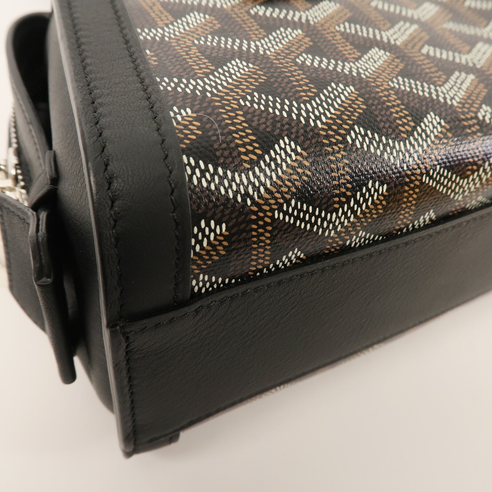 GOYARD 塗層帆布/牛皮皮革Sac Bonbonniere PM肩背袋