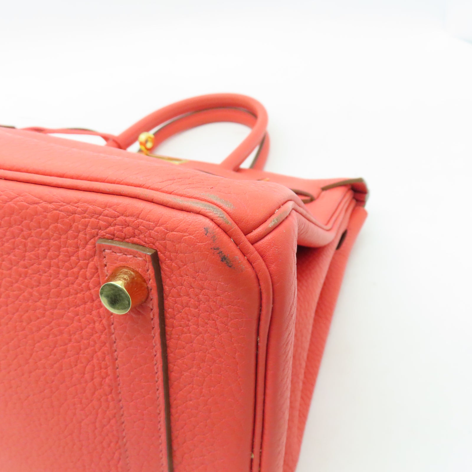 HERMES 【激減優惠】Clemence皮革Birkin 30金扣手挽袋Rose Jaipur糖果紅色
