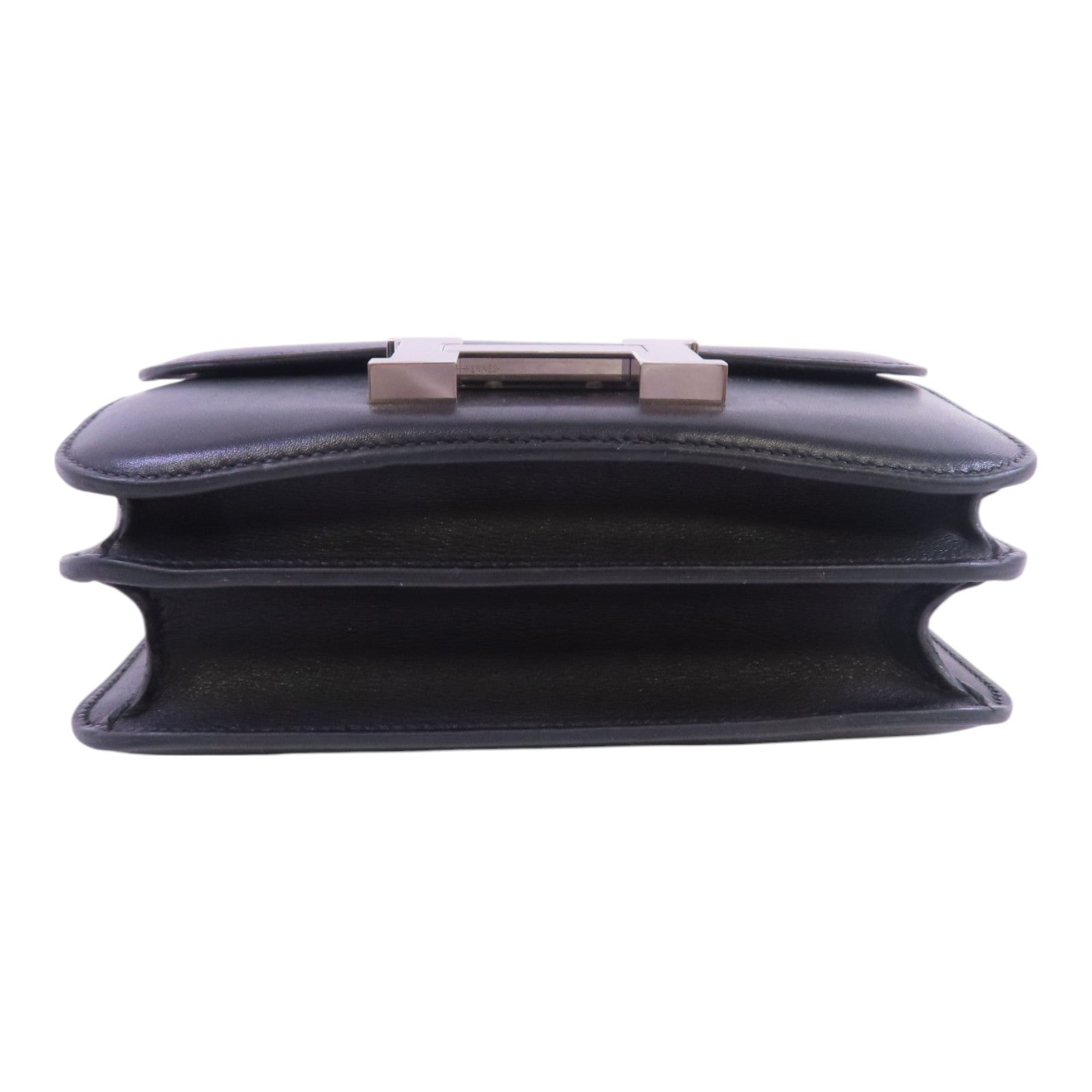 HERMES Swift皮革Mini Constance Shoulder Bag銀扣肩背袋