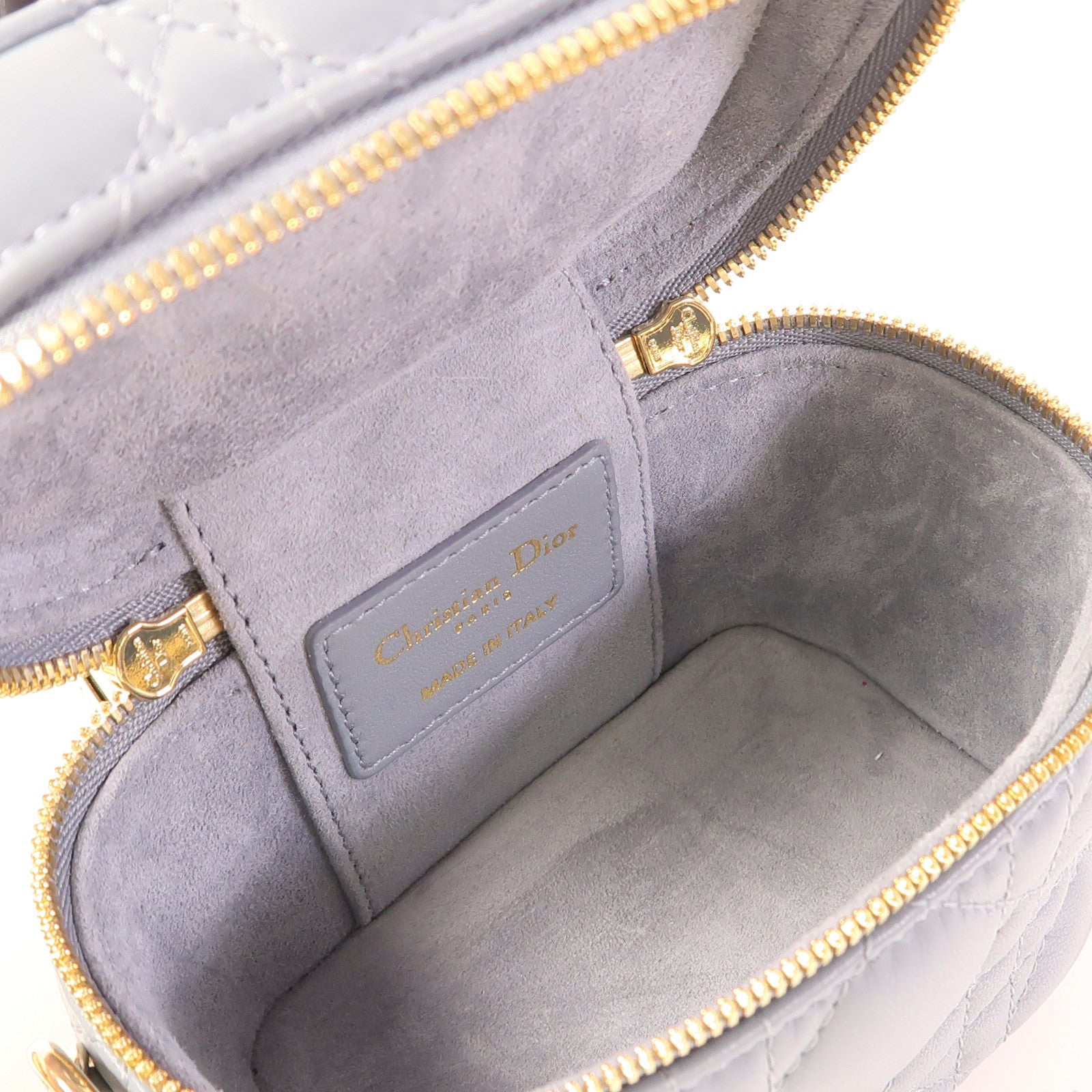 Dior 羊皮皮革Cannage Vanity金扣手挽肩背兩用袋