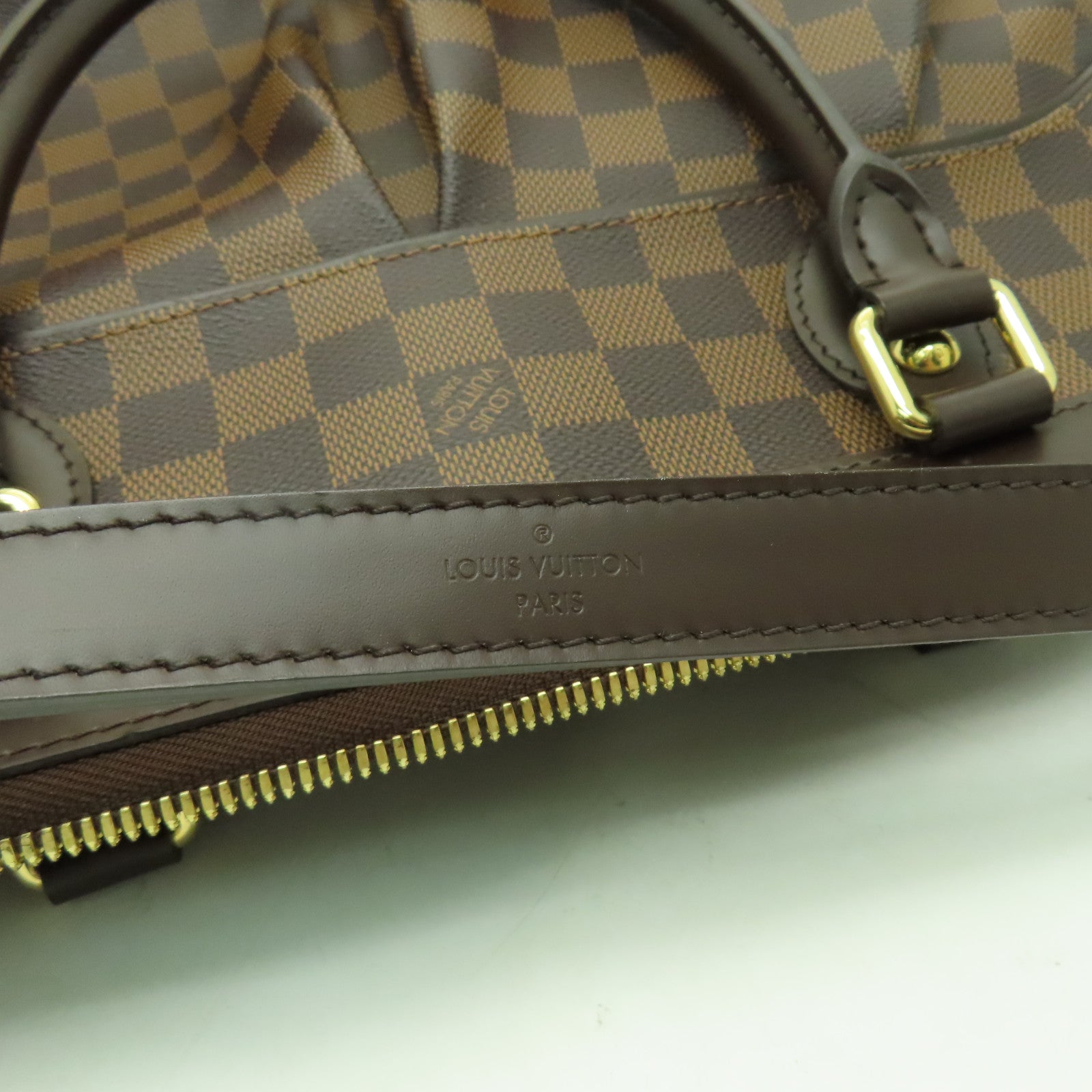 LOUIS VUITTON Damier Tivoli GM金扣手挽肩背兩用袋啡色