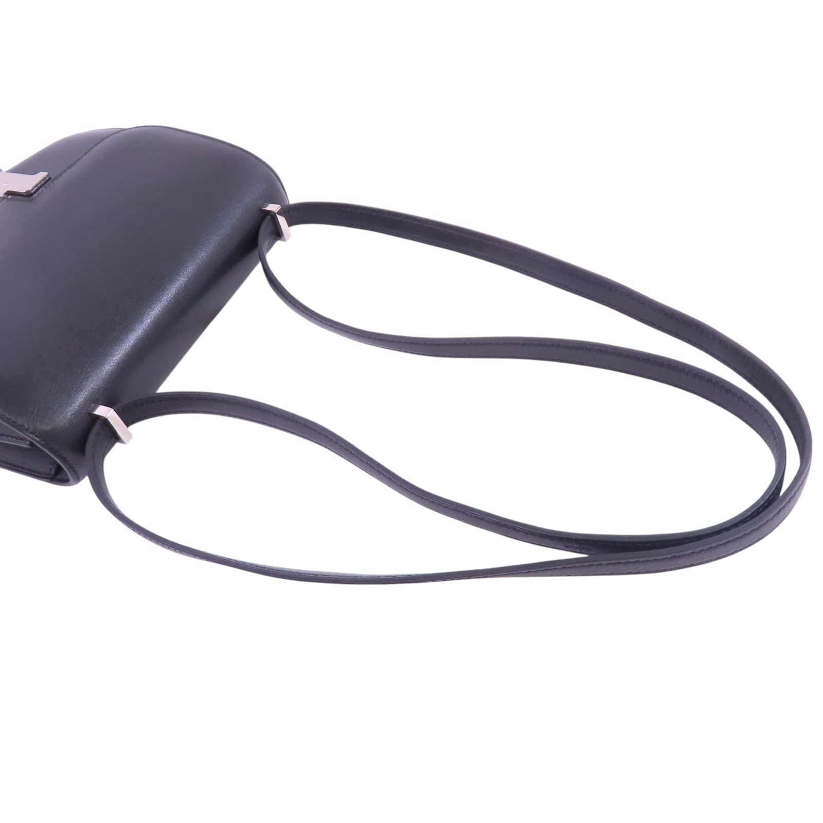 HERMES Swift皮革Mini Constance Shoulder Bag銀扣肩背袋