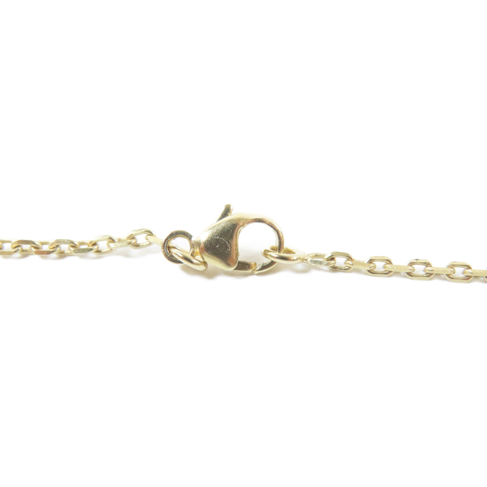 HERMES 金屬Irene Necklace金扣項鍊金色/粉紅色#48cm
