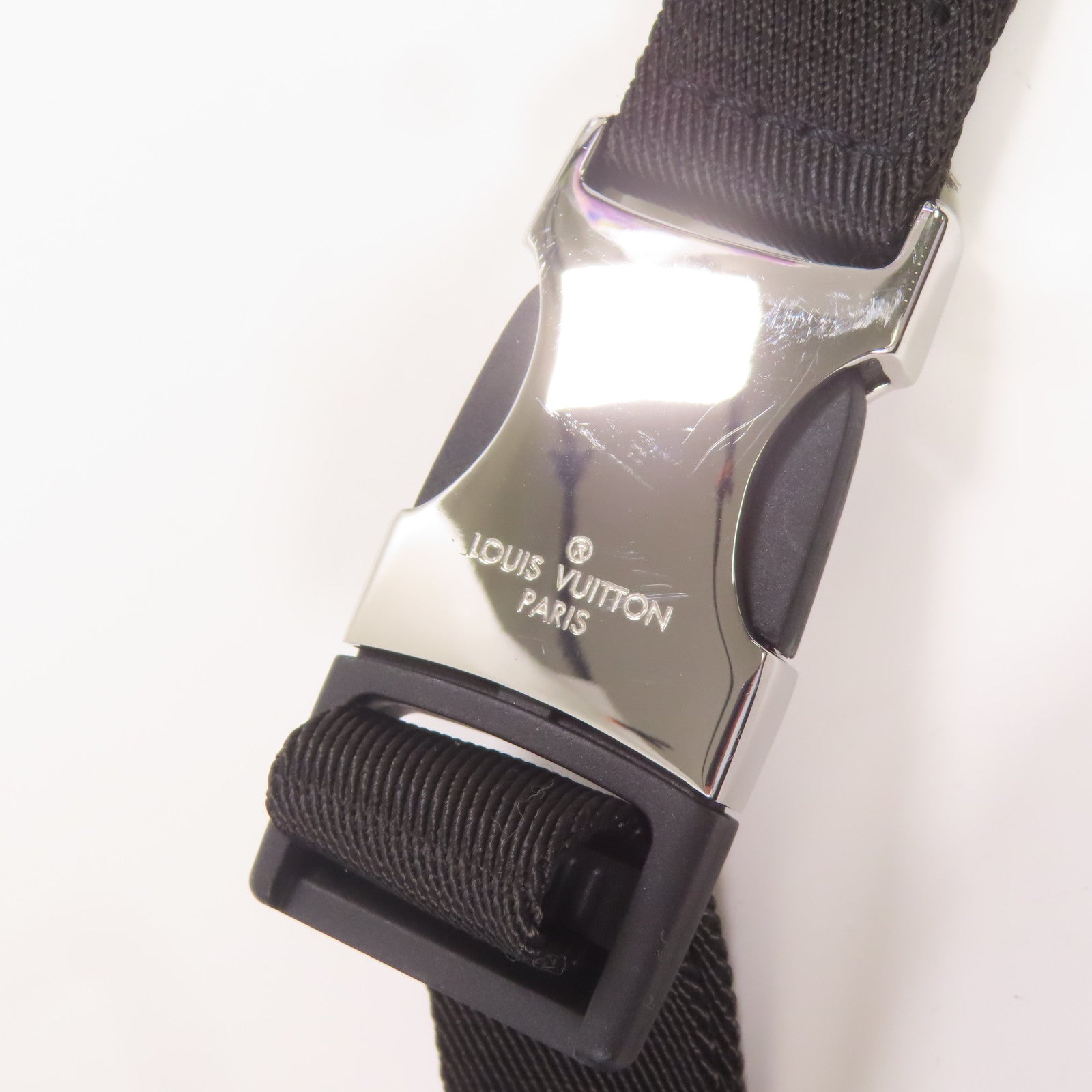 LOUIS VUITTON Epi/Damier Graphite Bum Bag銀扣腰包黑色