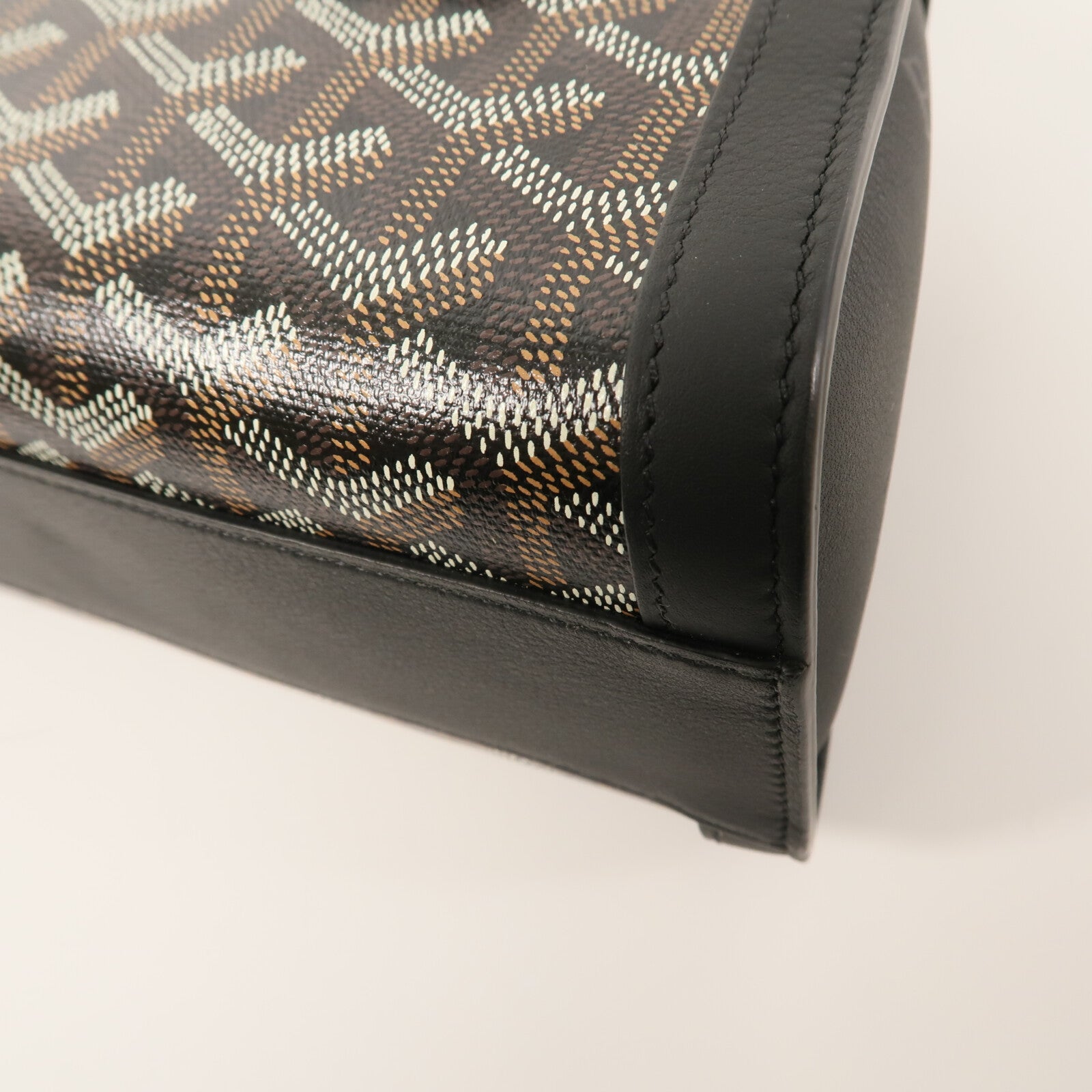 GOYARD 塗層帆布/牛皮皮革Sac Bonbonniere PM肩背袋