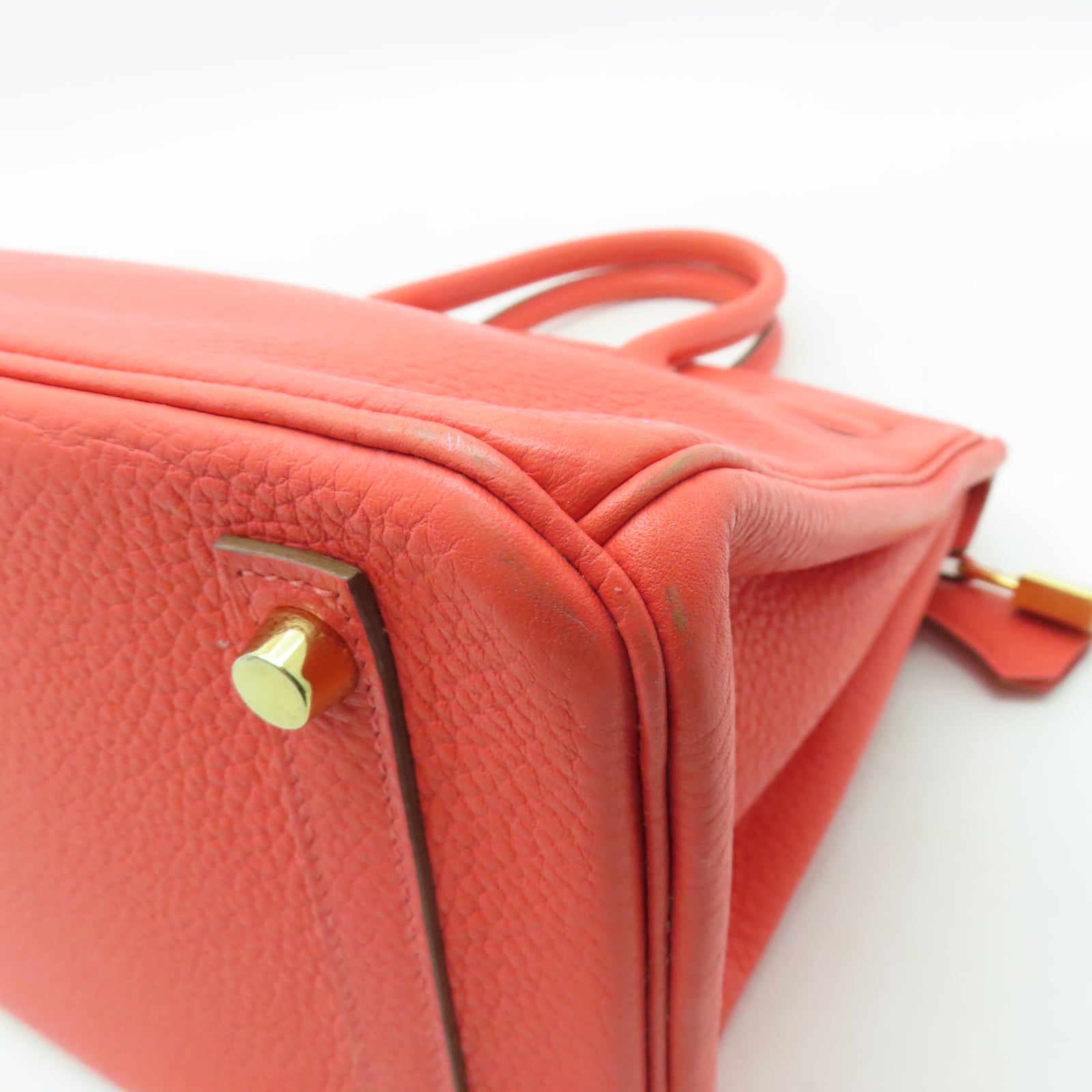 HERMES 【激減優惠】Clemence皮革Birkin 30金扣手挽袋Rose Jaipur糖果紅色