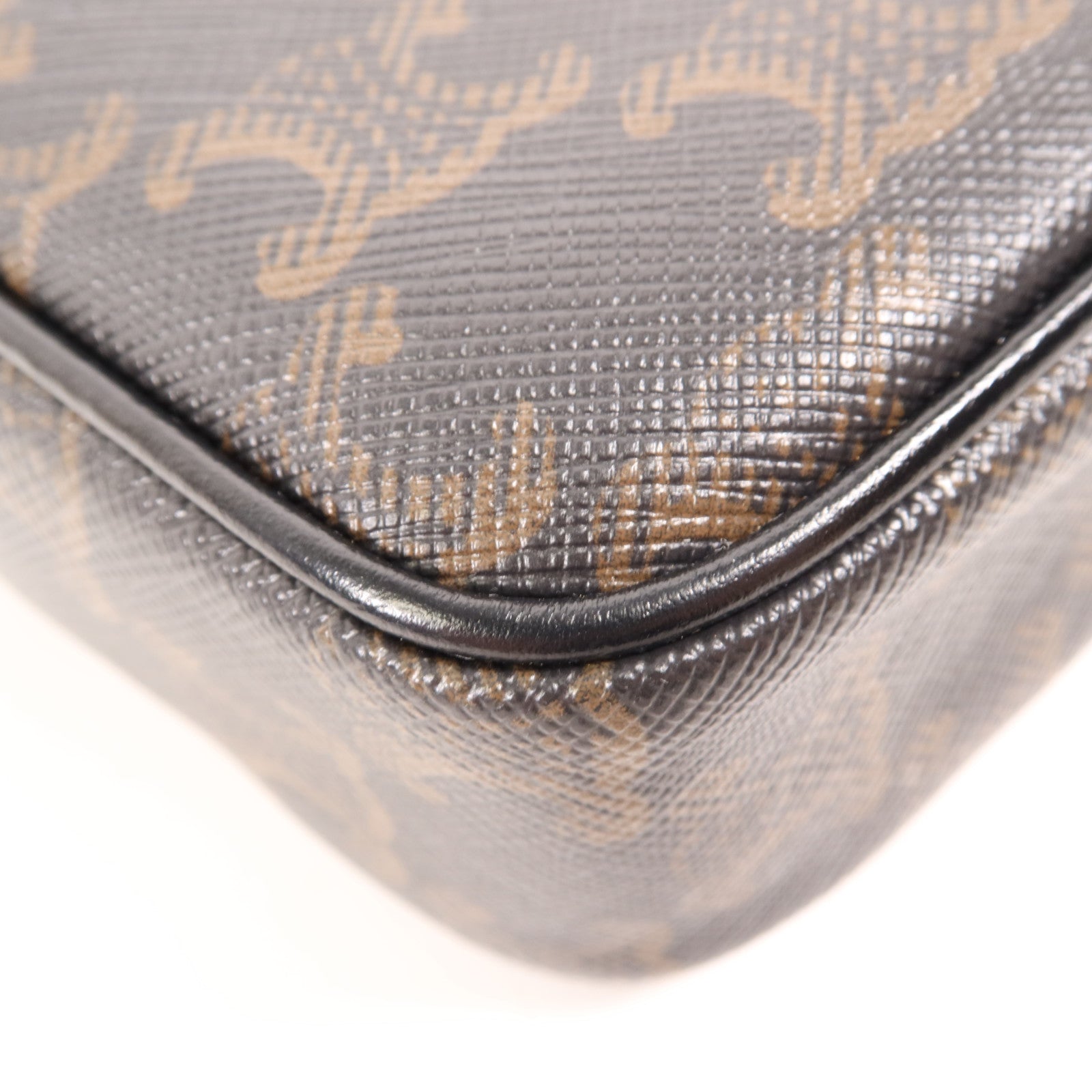 CELINE 塗層帆布Shoulder Bag銀扣肩背袋