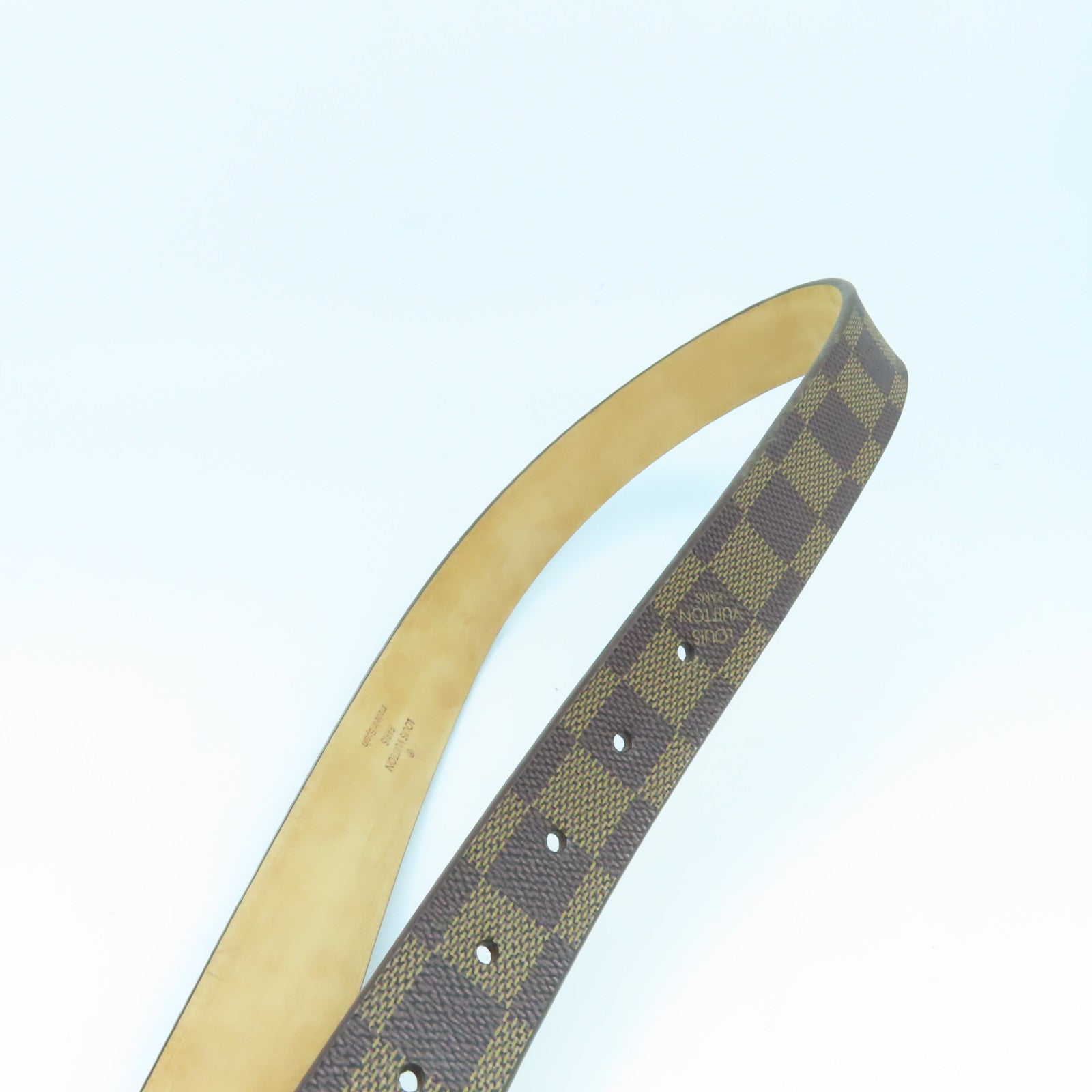LOUIS VUITTON 【激減優惠】Damier Belt 70金扣皮帶啡色