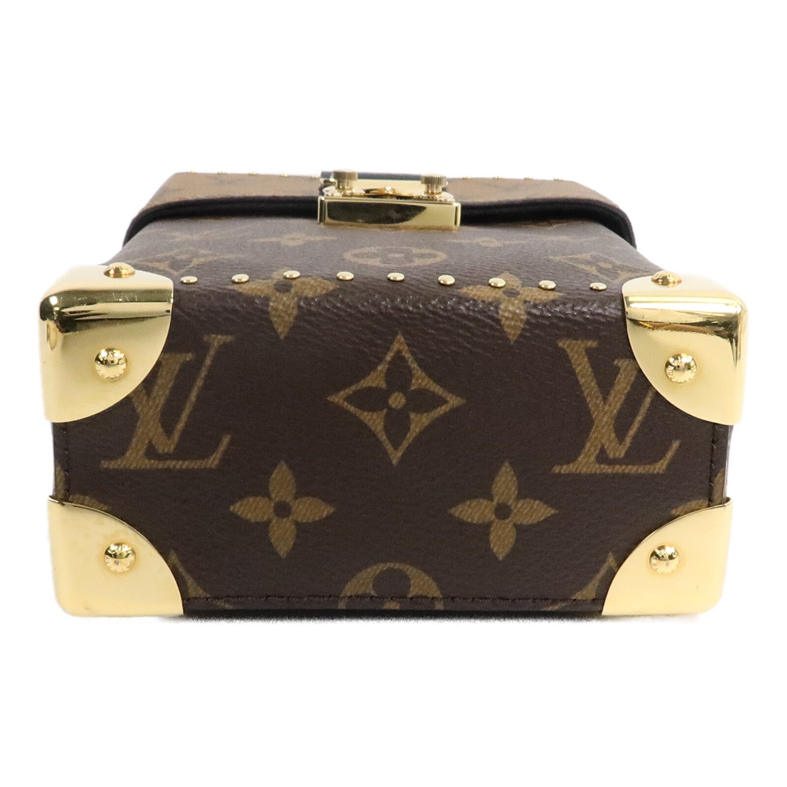 LOUIS VUITTON Monogram/Monogram Reverse Camera Box金扣鏈帶手挽肩背兩用袋