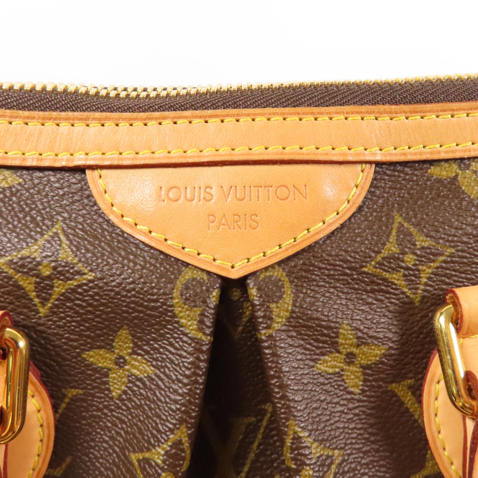 LOUIS VUITTON Monogram Palermo GM金扣手挽肩背兩用袋啡色