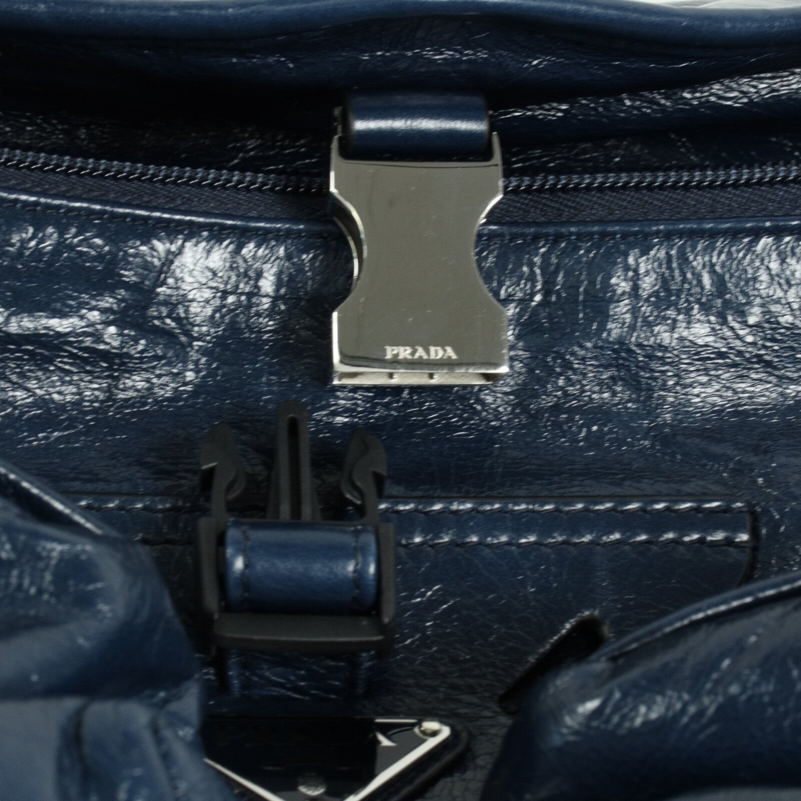 PRADA 牛皮皮革Triangle Crossbody Messenger Bag肩背袋
