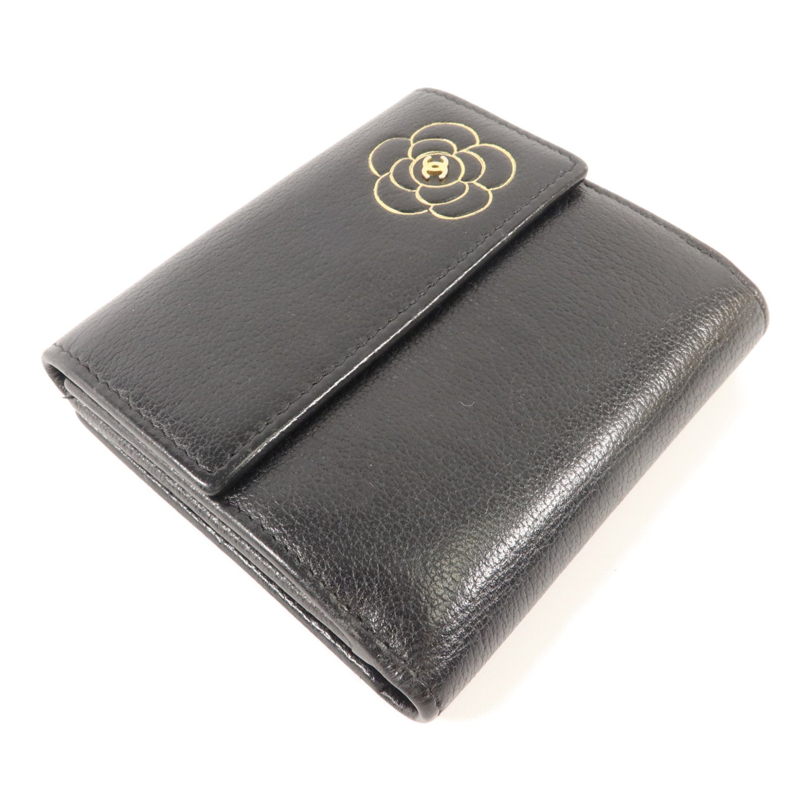 CHANEL 牛皮皮革Camellia Wallet錢包