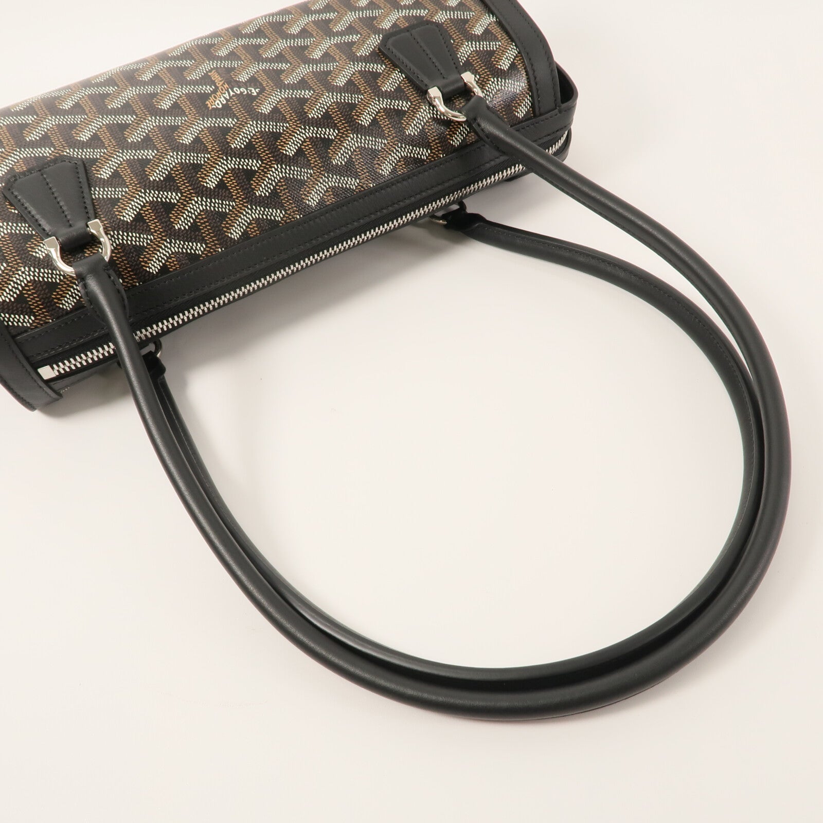 GOYARD 塗層帆布/牛皮皮革Sac Bonbonniere PM肩背袋
