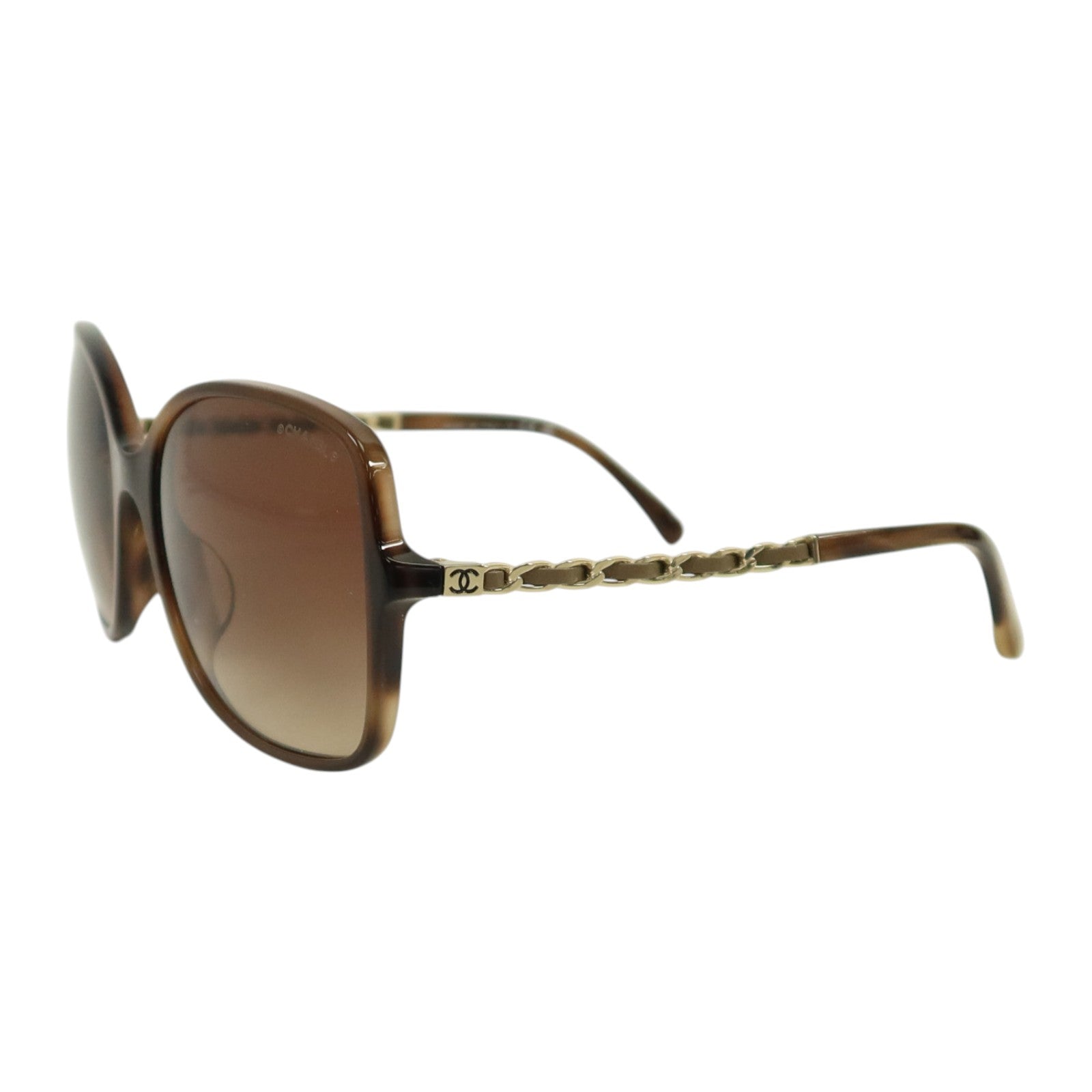 CHANEL PVC/羊皮皮革Square Sunglass太陽眼鏡