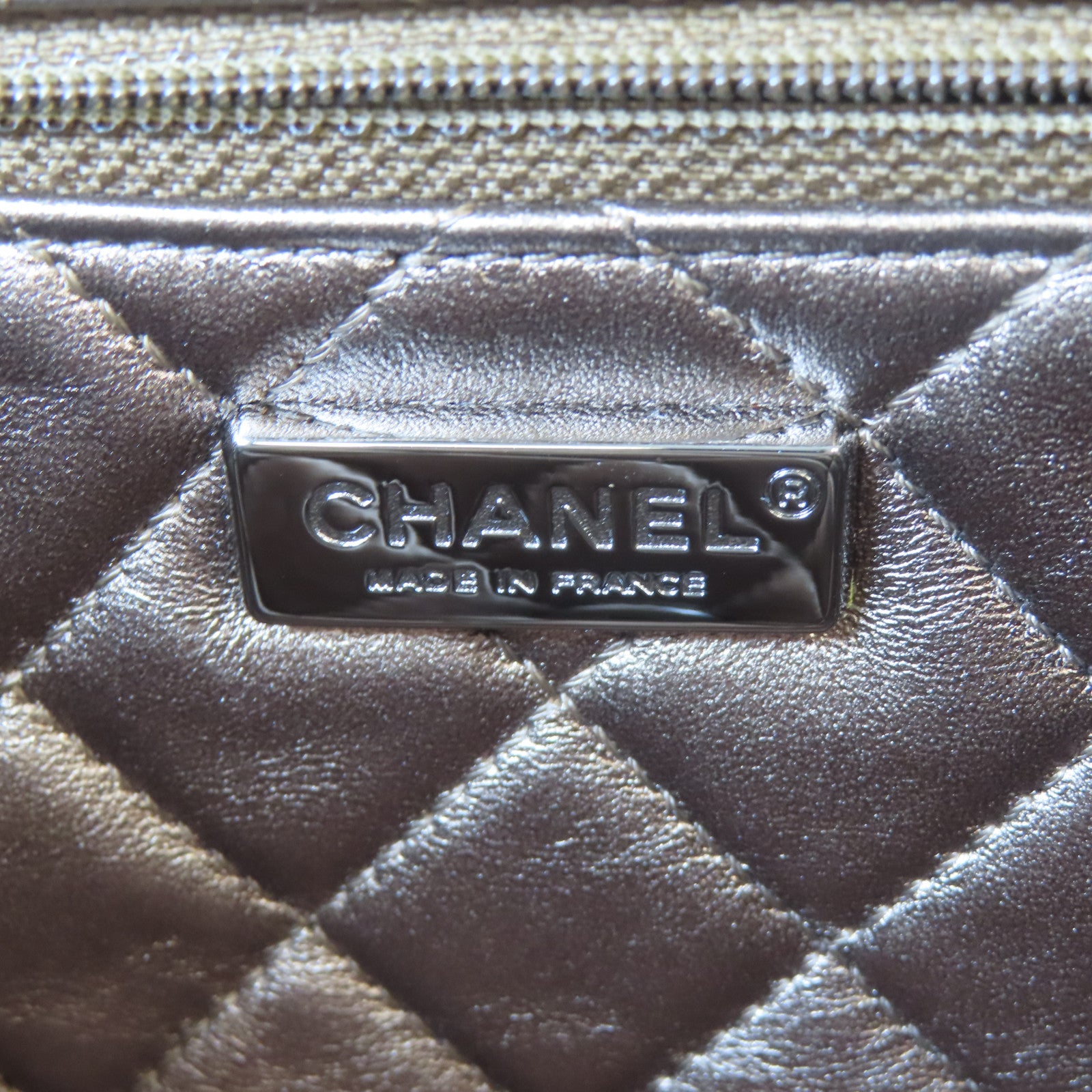 CHANEL 蛇皮皮革Chain Shoulder Bag銀扣鏈帶肩背袋銀色