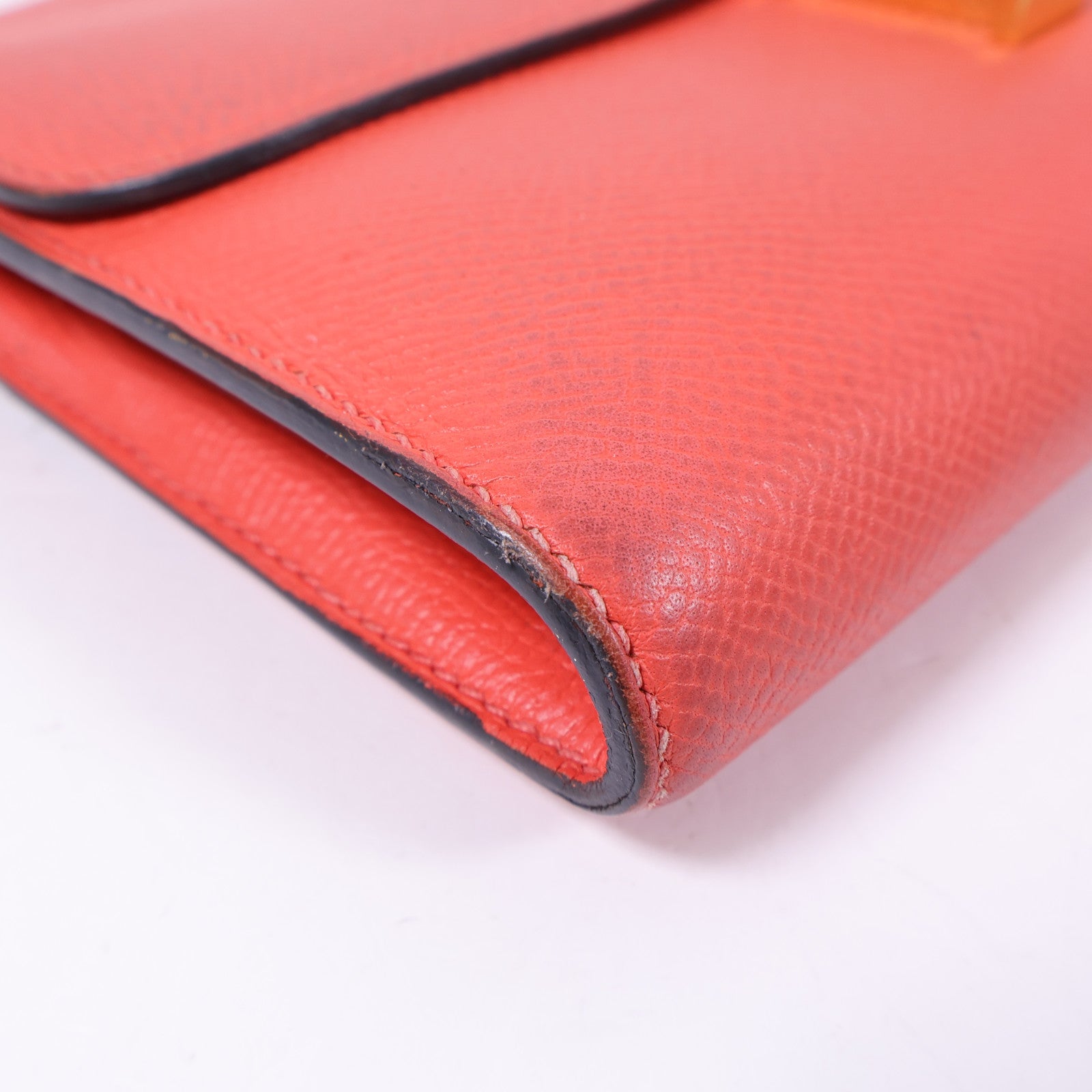 HERMES Epsom皮革Constance Wallet金扣長錢包