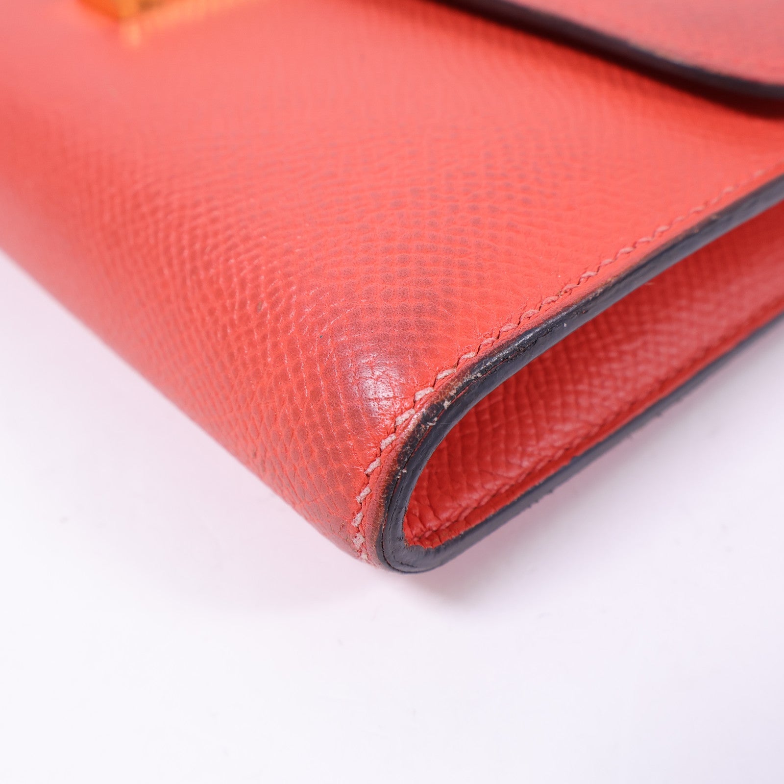 HERMES Epsom皮革Constance Wallet金扣長錢包