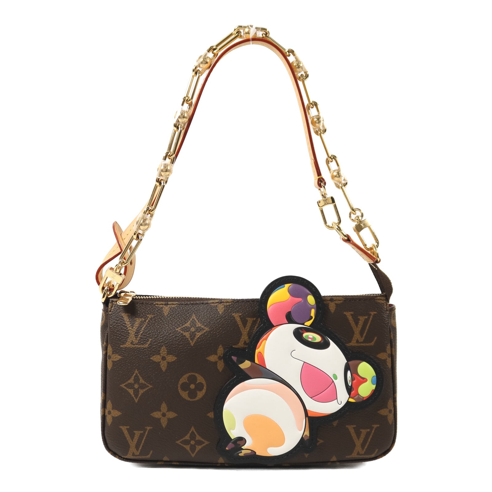 LOUIS VUITTON Monogram Takashi Murakami Panda Pochette金扣肩背袋