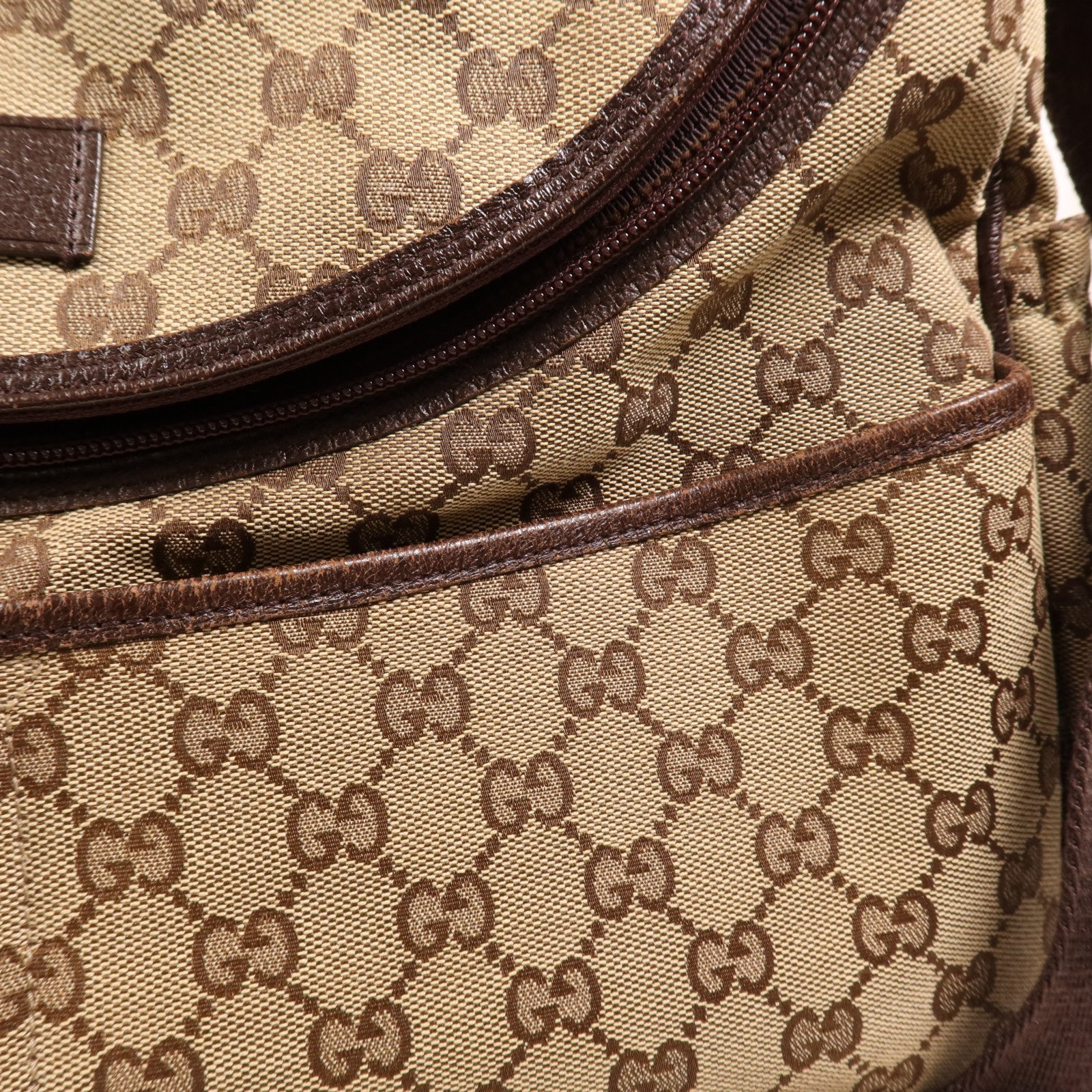 GUCCI 帆布Shoulder Bag銀扣肩背袋