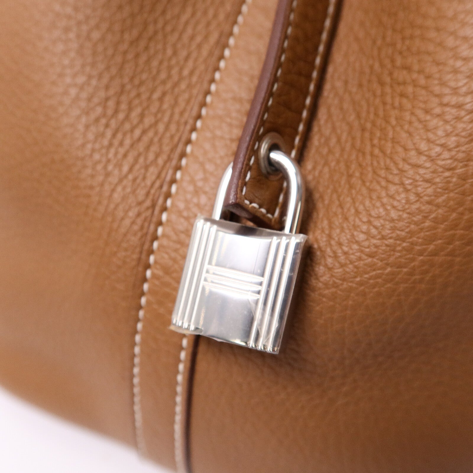HERMES Clemence皮革Picotin MM手挽袋Gold