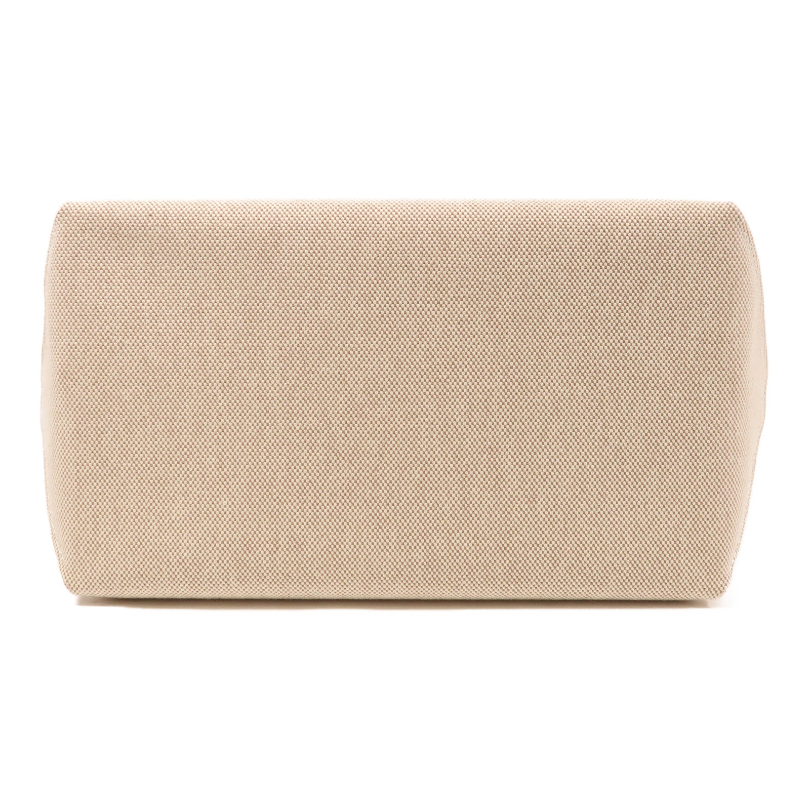 HERMES Toile H帆布/Swift皮革Steeple 25手挽袋Ecru/Rouge Sellier