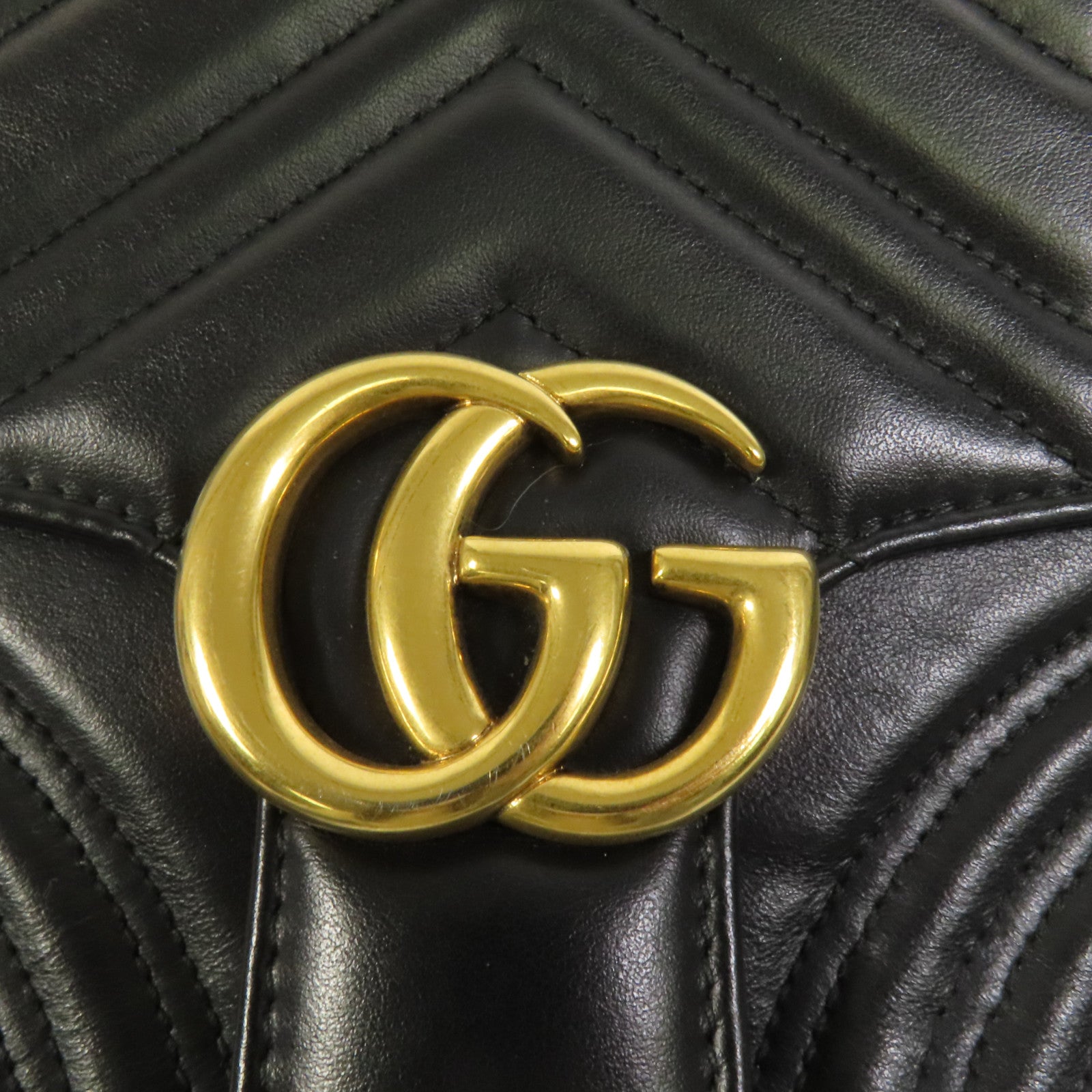 GUCCI 牛皮皮革GG Marmont金扣手挽肩背兩用袋