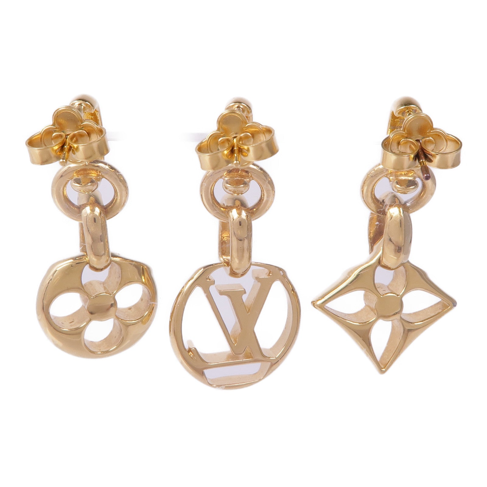 LOUIS VUITTON 金屬Set of 3 Earrings耳環