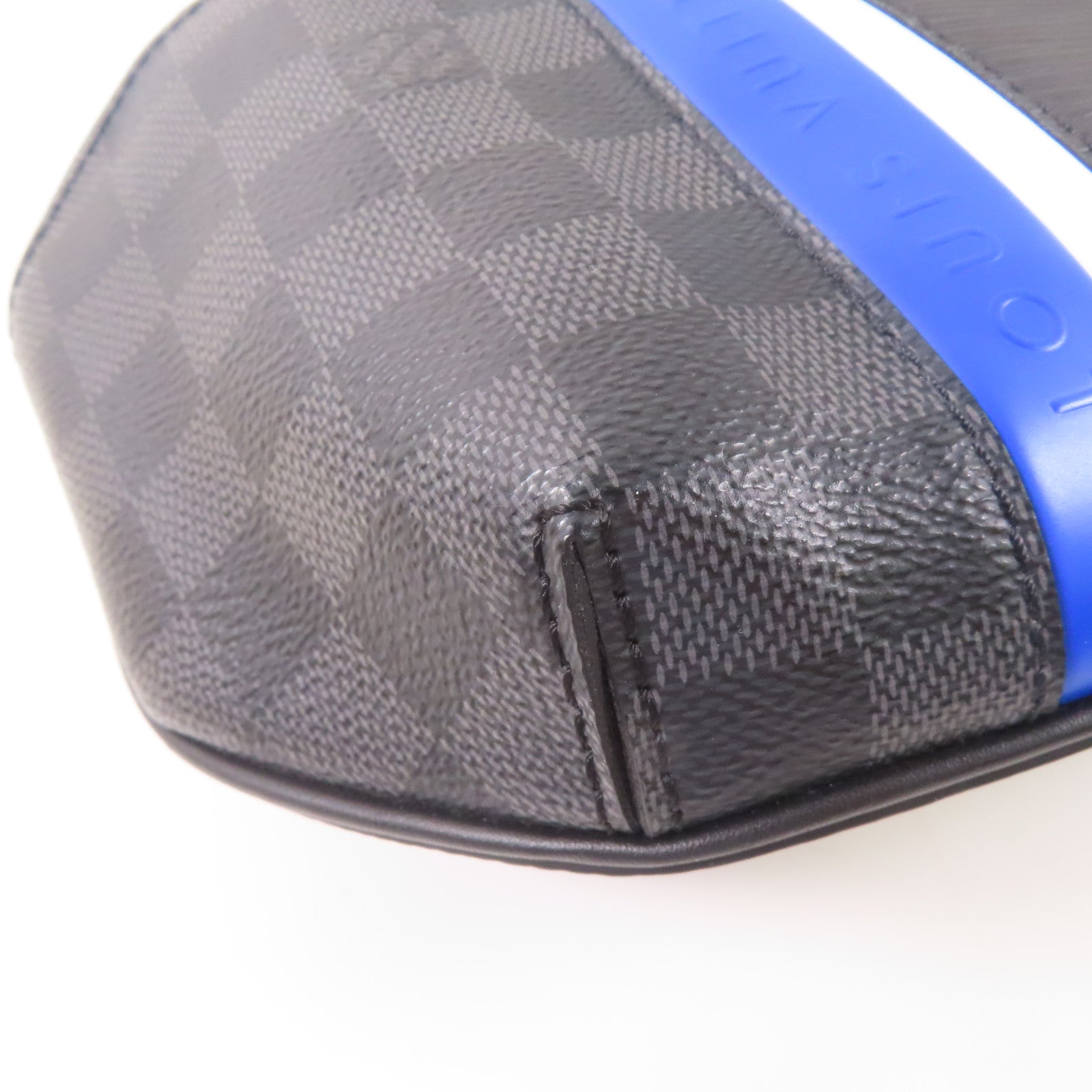 LOUIS VUITTON Epi/Damier Graphite Bum Bag銀扣腰包黑色