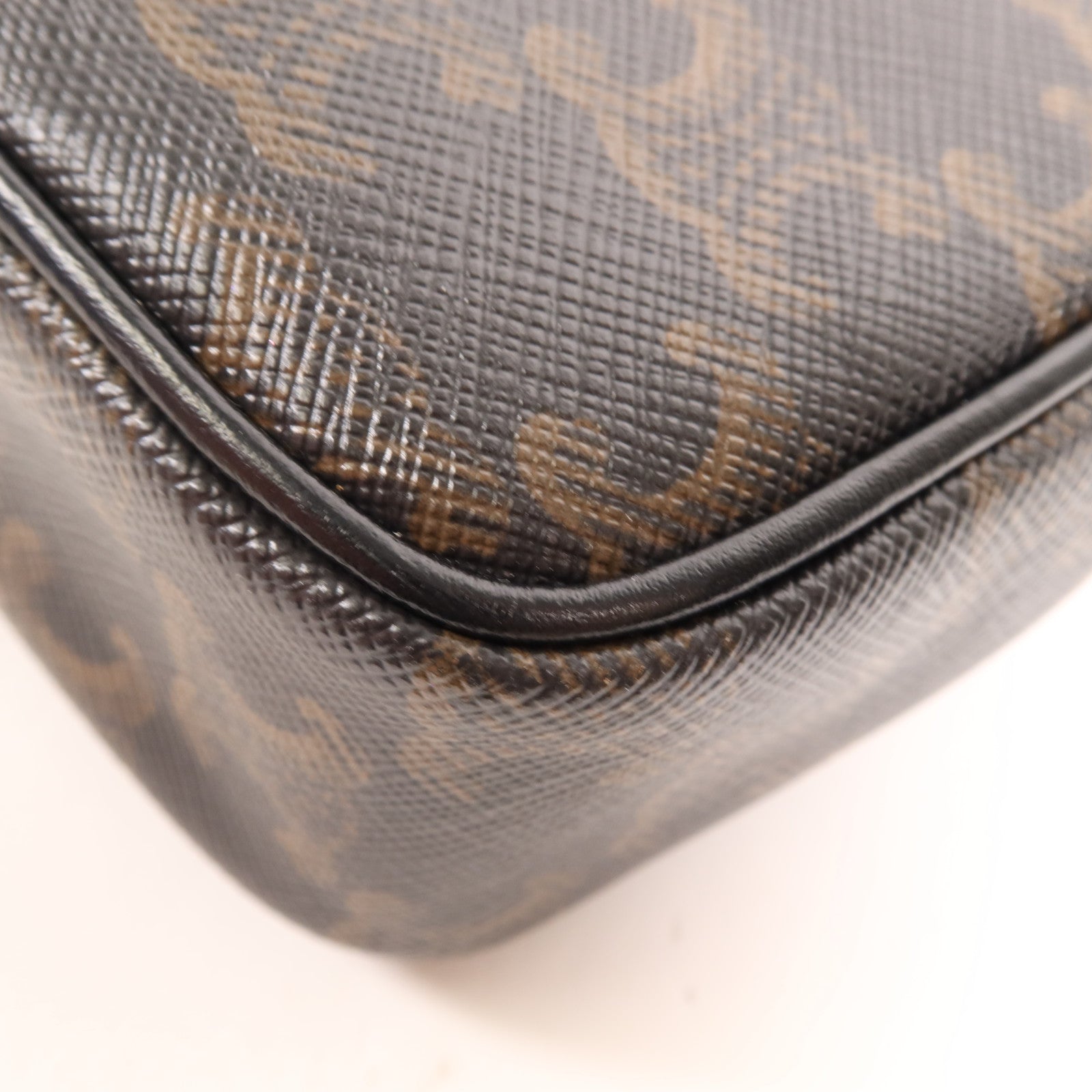 CELINE 塗層帆布Shoulder Bag銀扣肩背袋