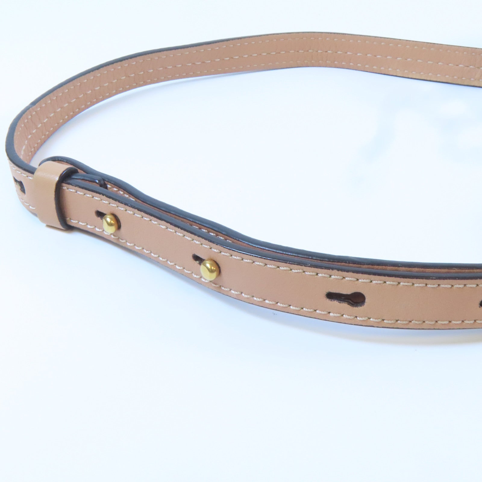 Chloe 牛皮皮革Shoulder Bag金扣肩背袋米色