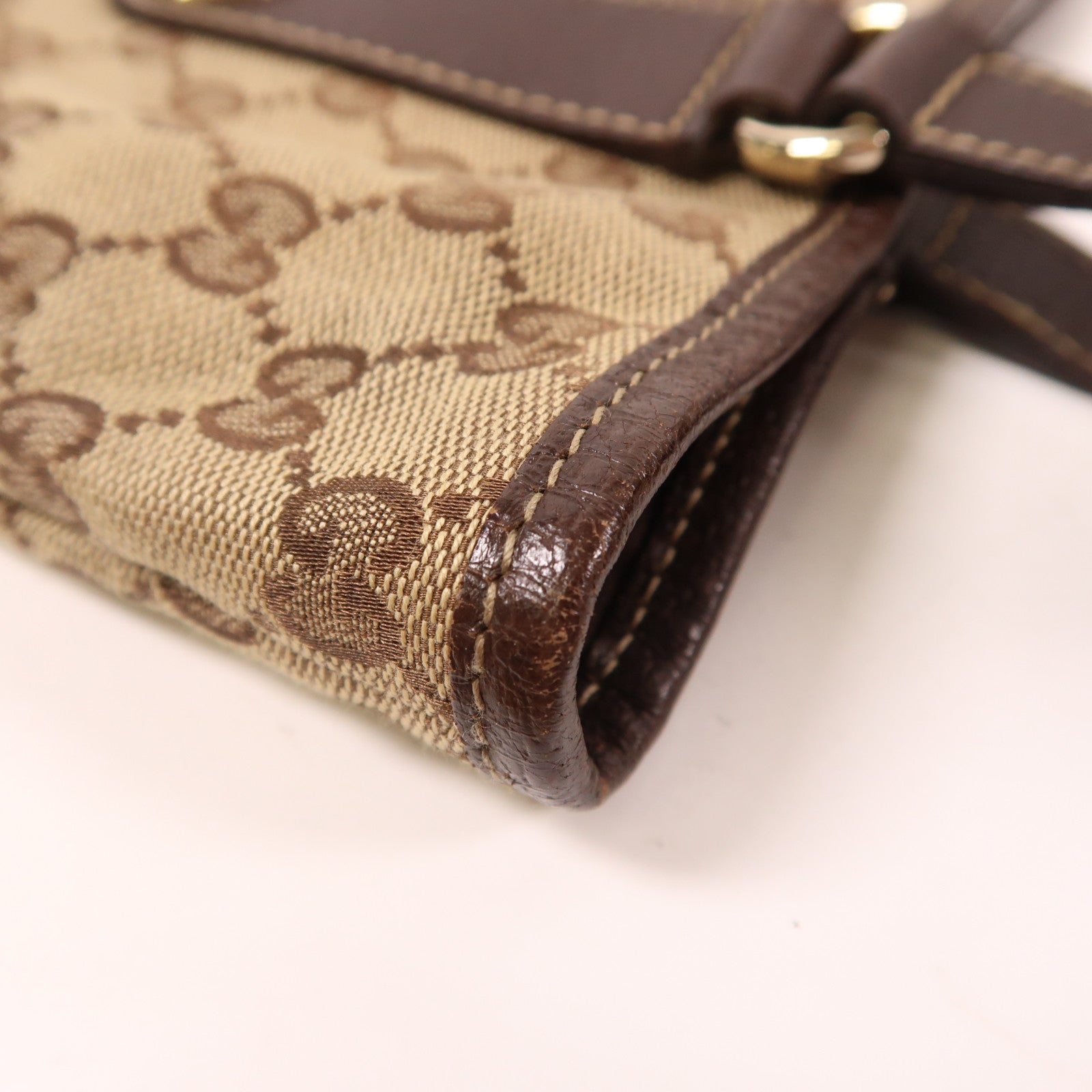 GUCCI 帆布Shoulder Tote金扣肩背袋/手挽袋