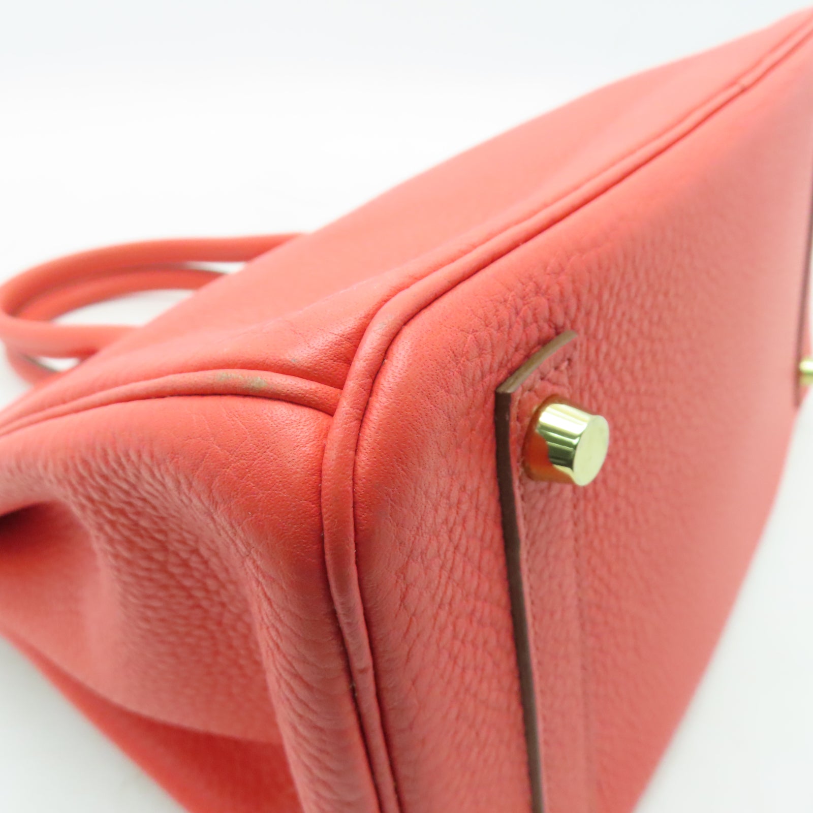 HERMES 【激減優惠】Clemence皮革Birkin 30金扣手挽袋Rose Jaipur糖果紅色