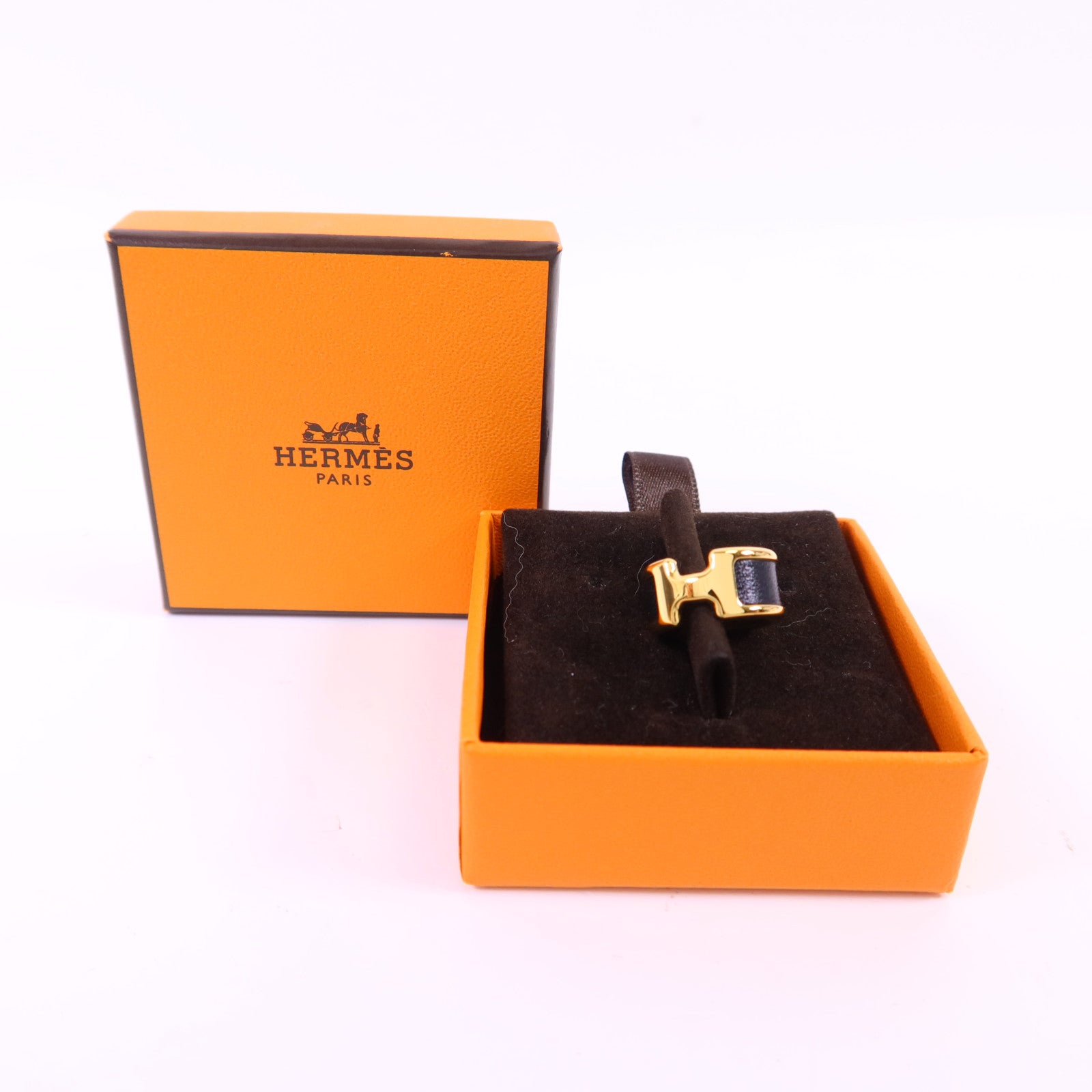 HERMES 【激減優惠】金屬/皮革Olympe Ear Cuff耳夾
