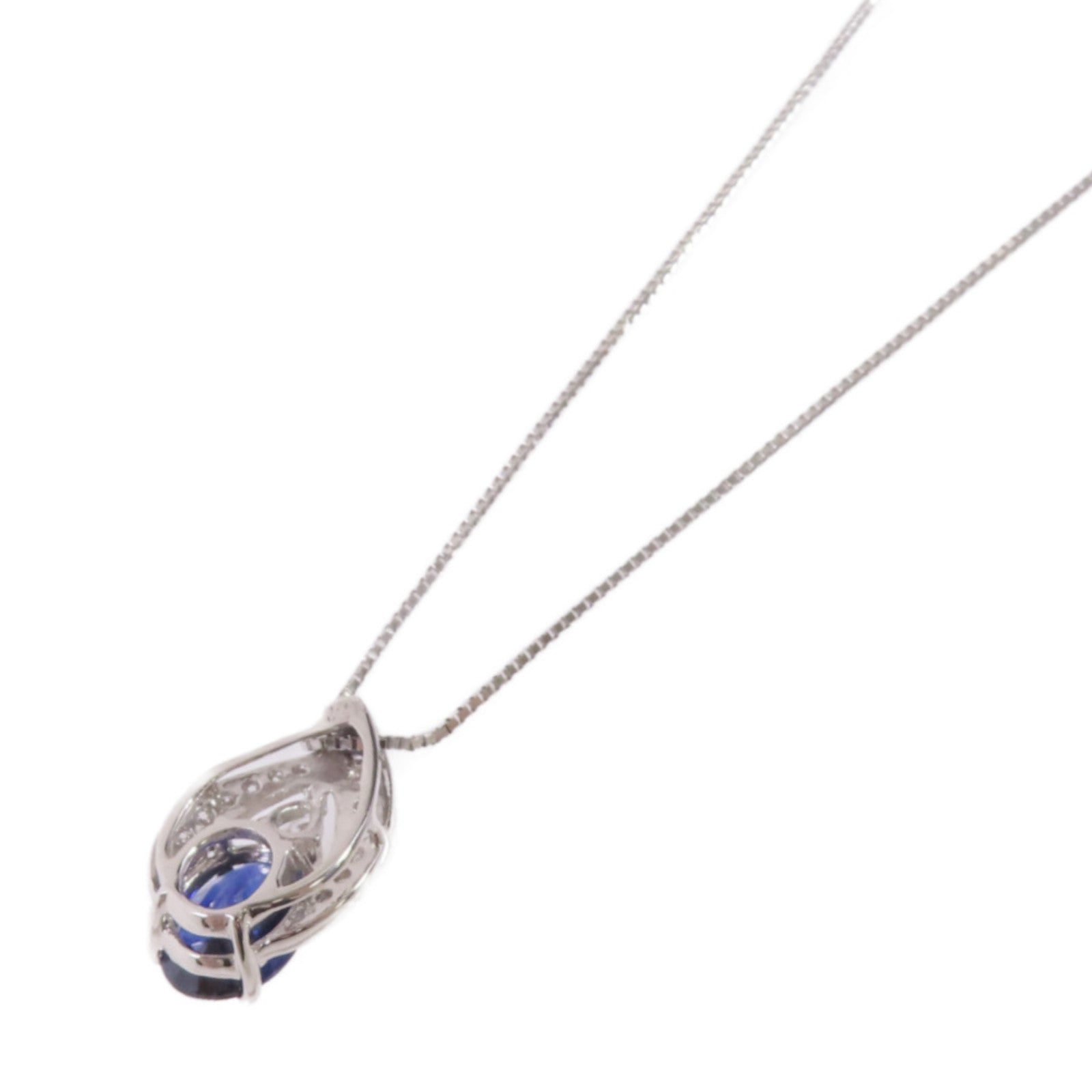 JEWELRY 【激減優惠】PT850鉑金/1.73ct藍寶石/0.24ct鑽石Sapphire/Diamond Necklace項鏈