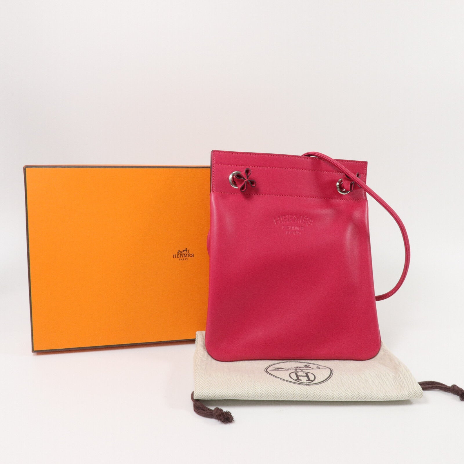 HERMES Swift皮革Aline Mini肩背袋Framboise
