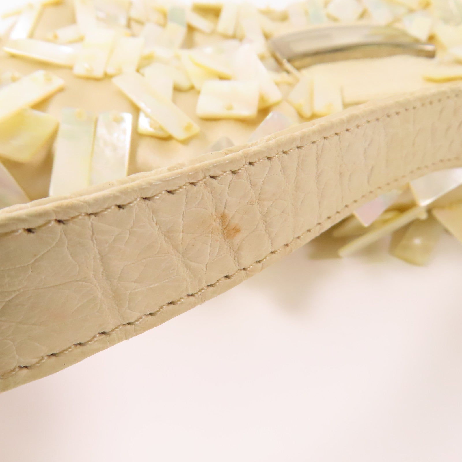 FENDI 絲綢Baguette Pearl銀扣肩背袋