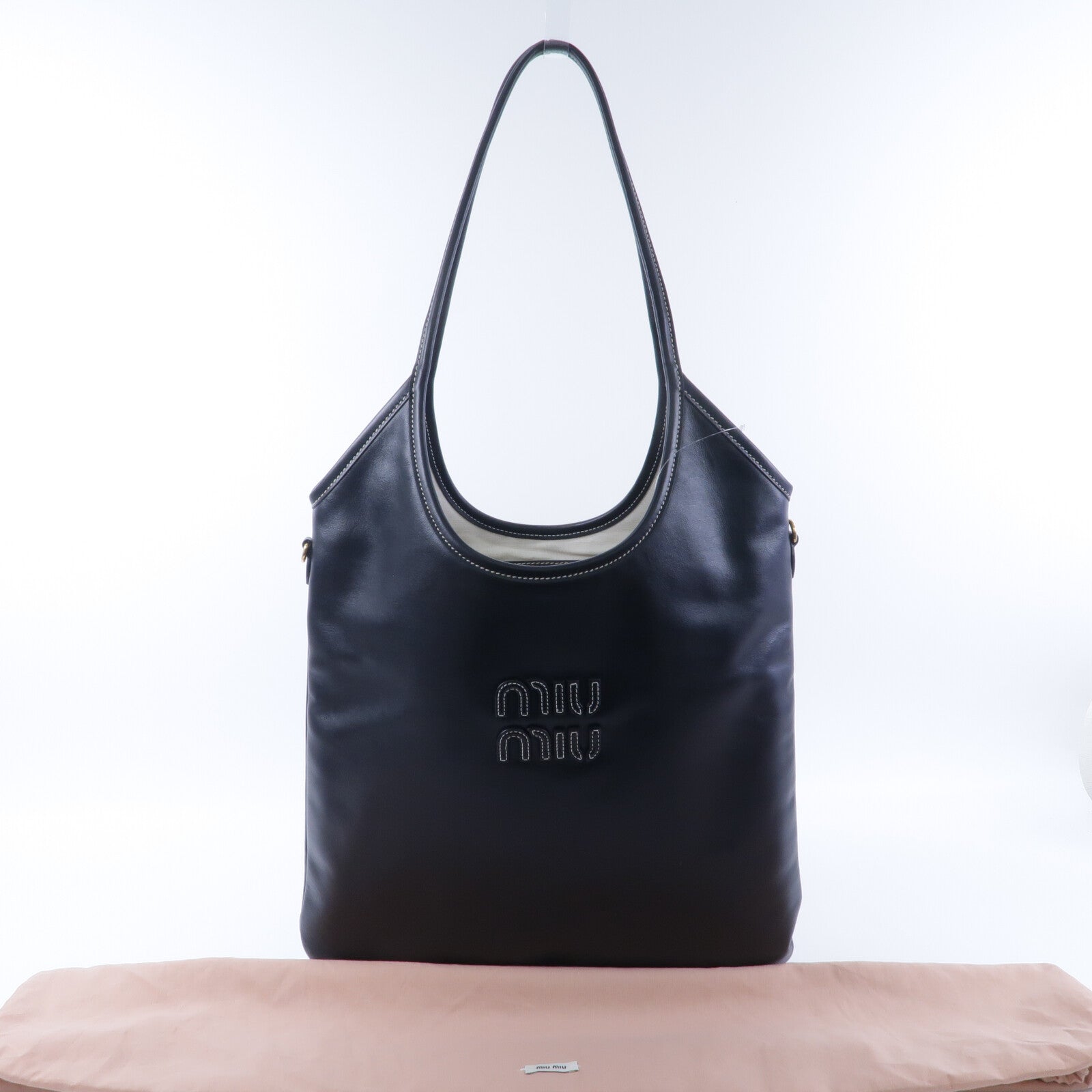 Miu Miu 牛皮皮革Ivy Tote肩背袋